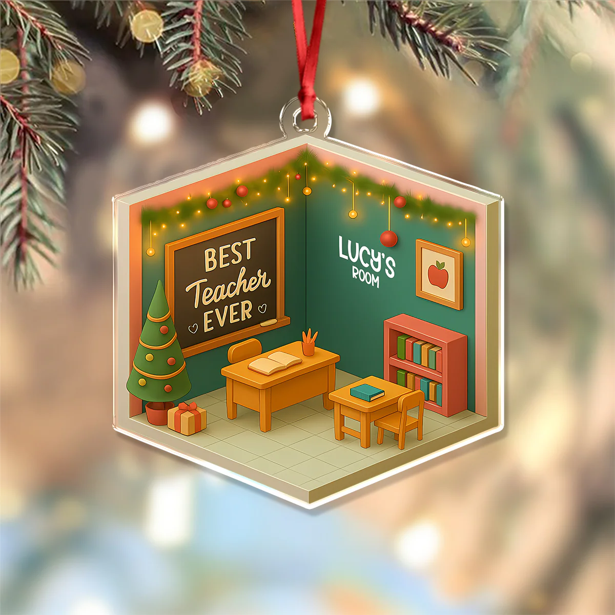 Personalized 2D Flat Acrylic Ornament Christmas Gift for Dental, Nurse, Teacher, Police LM32 895053 - Image 2