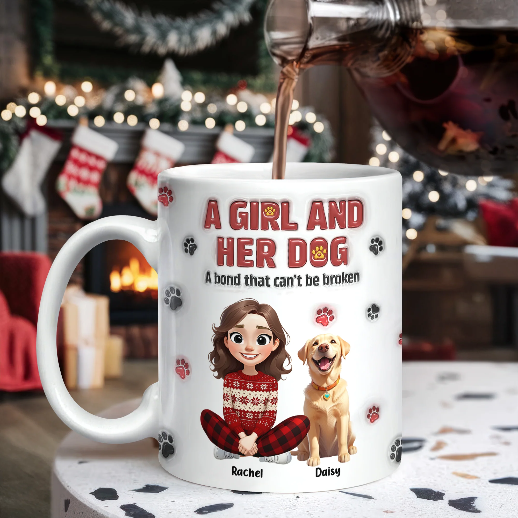 Personalized A Girl And Her Dog Version 3D Inflated Effect Mug HA75 898070 - Image 14