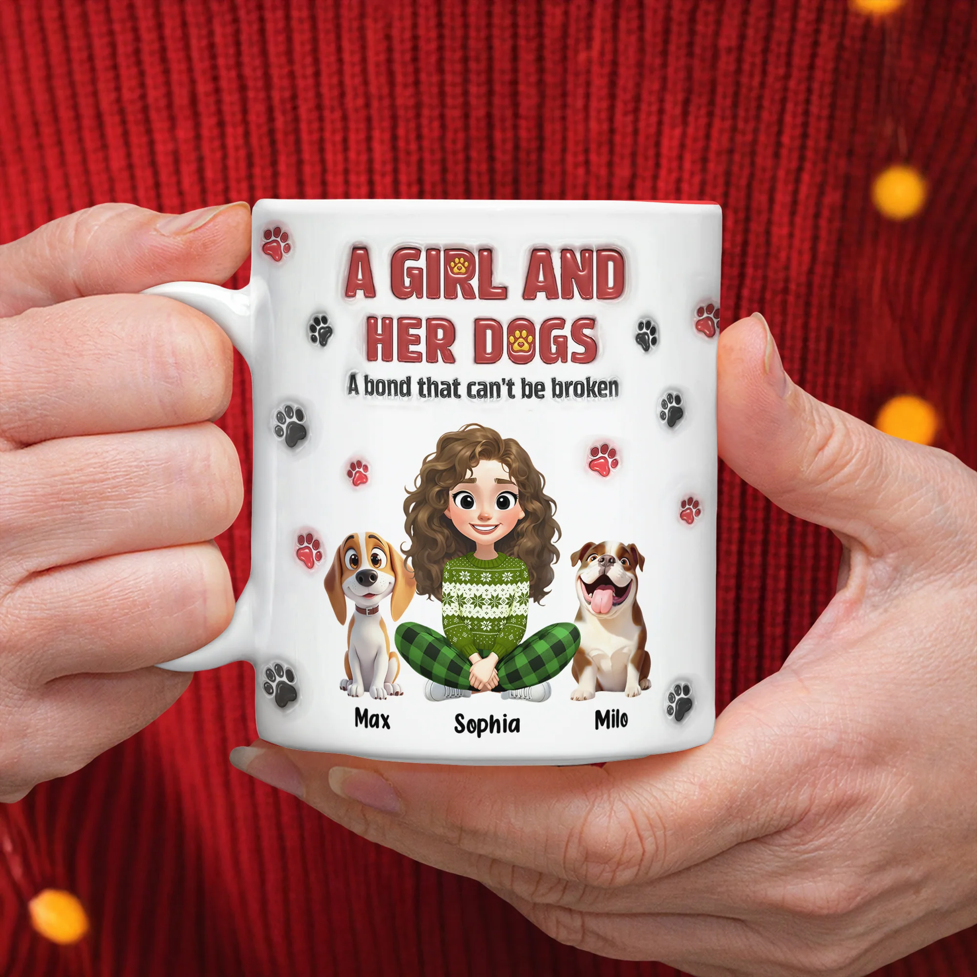 Personalized A Girl And Her Dog Version 3D Inflated Effect Mug HA75 898070 - Image 17