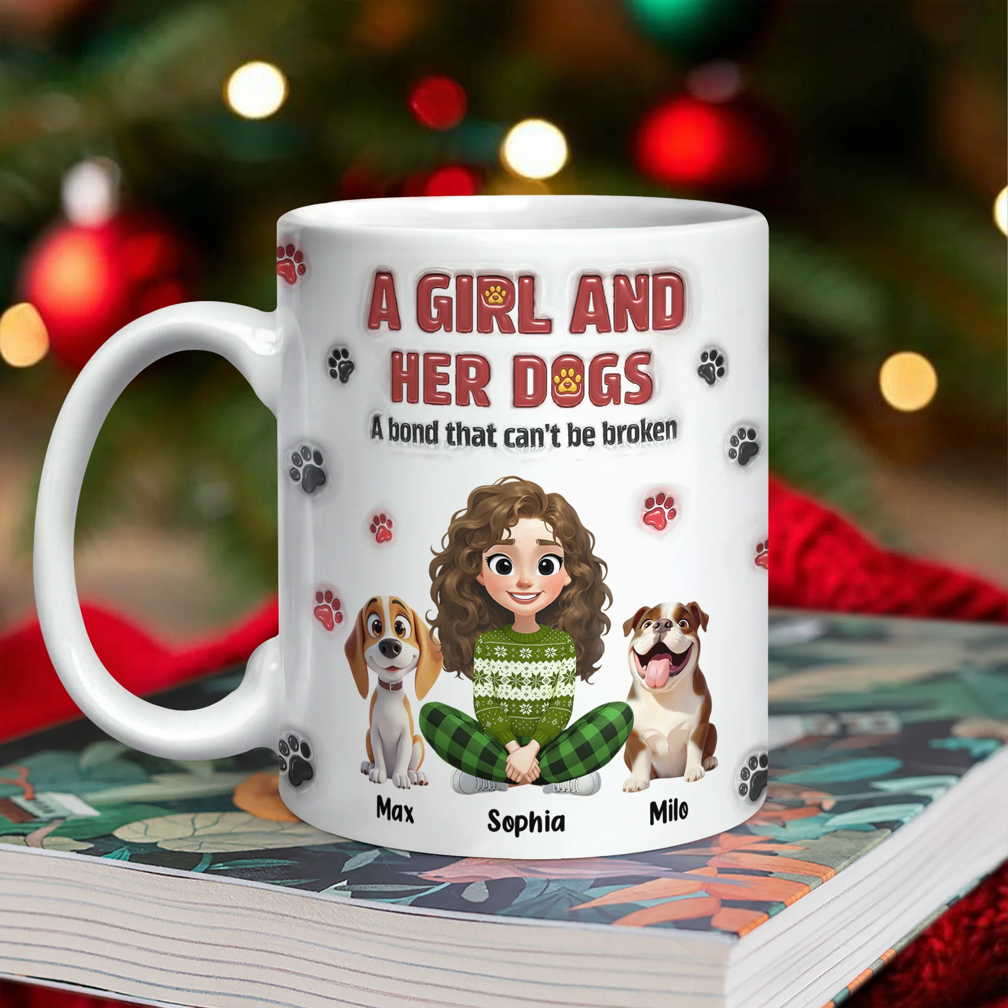 Personalized A Girl And Her Dog Version 3D Inflated Effect Mug HA75 898070 - Image 18