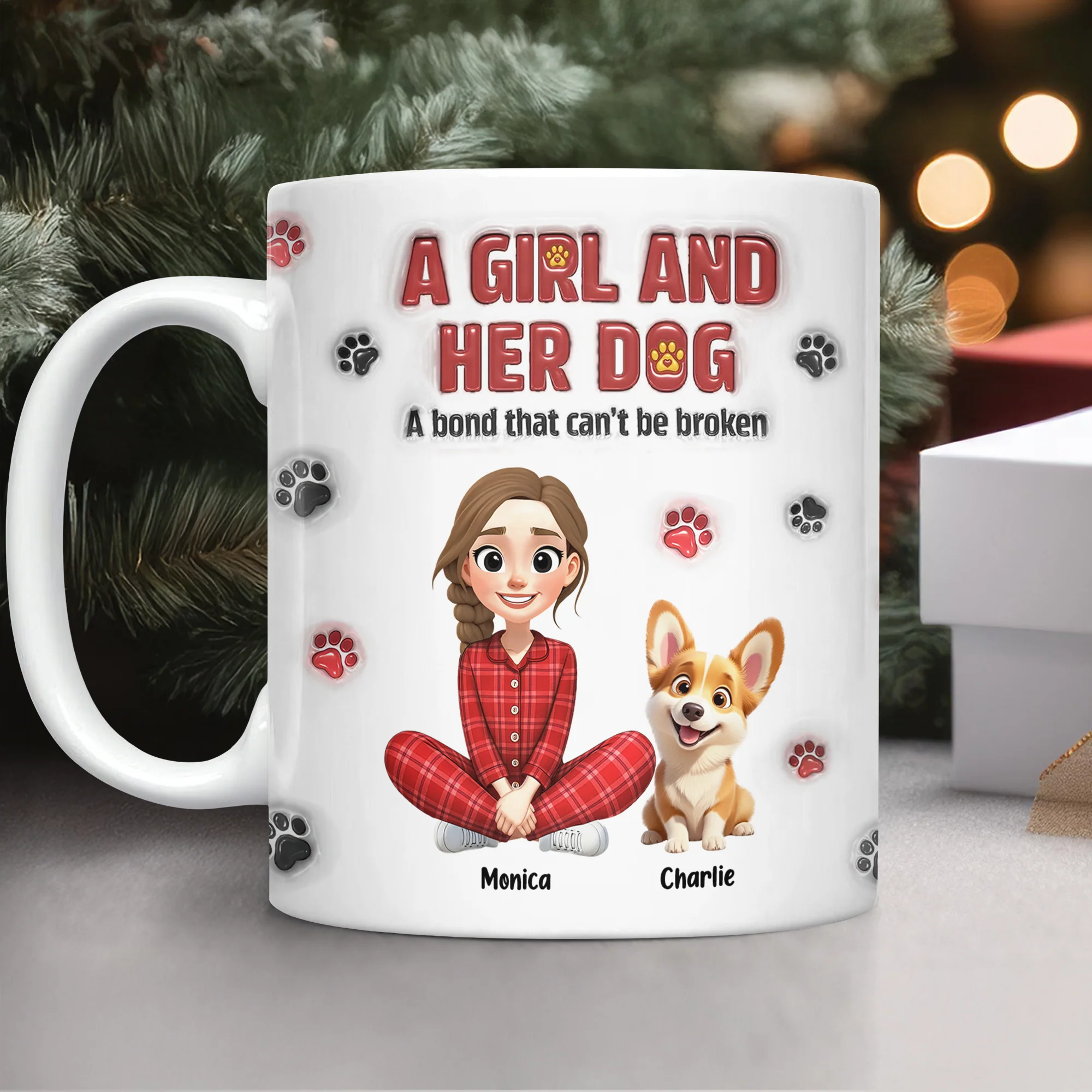 Personalized A Girl And Her Dog Version 3D Inflated Effect Mug HA75 898070 - Image 9