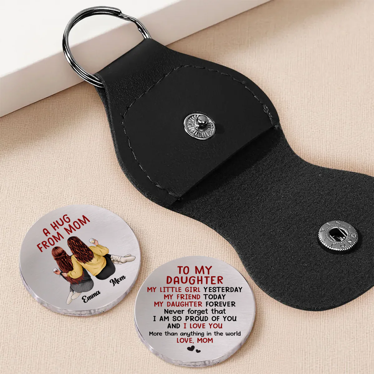 Personalized A Hug From Mom Pocket Hug Birthday Gifts for Mom, Daughter HO82 900492 - Image 4