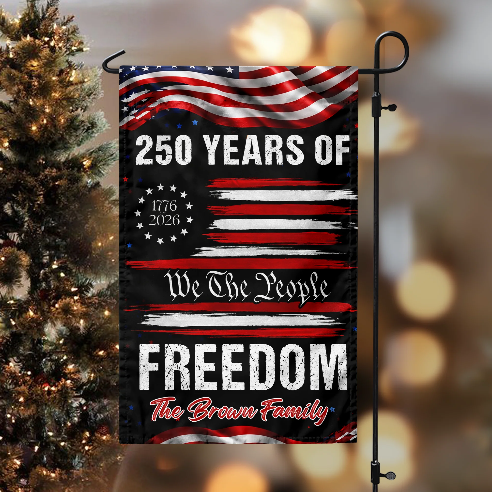 Personalized USA 250 Years of Freedom 1776 2026 We The People Patriotic Garden Flag HO82 900910 - Image 2