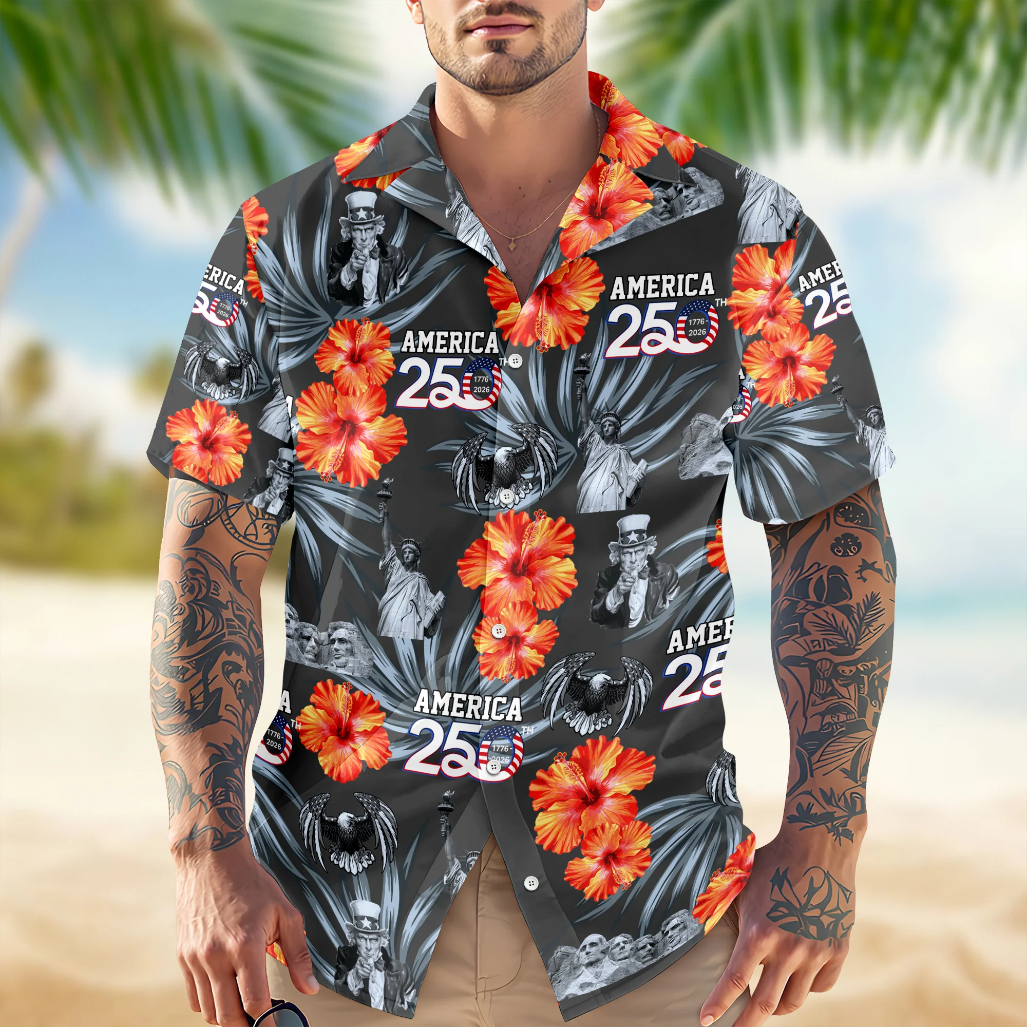 Personalized American 250th Anniversary Hawaiian Shirt HO82 901198 - Image 4