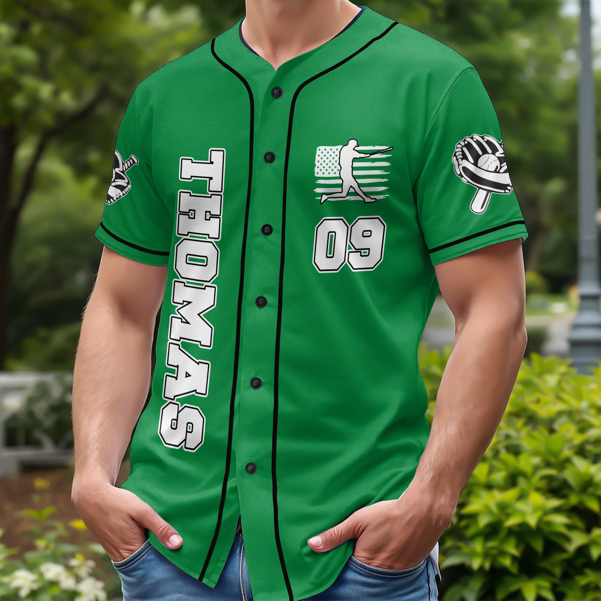 Personalized Baseball Dad Jersey Shirt TH10 892669 - Image 2