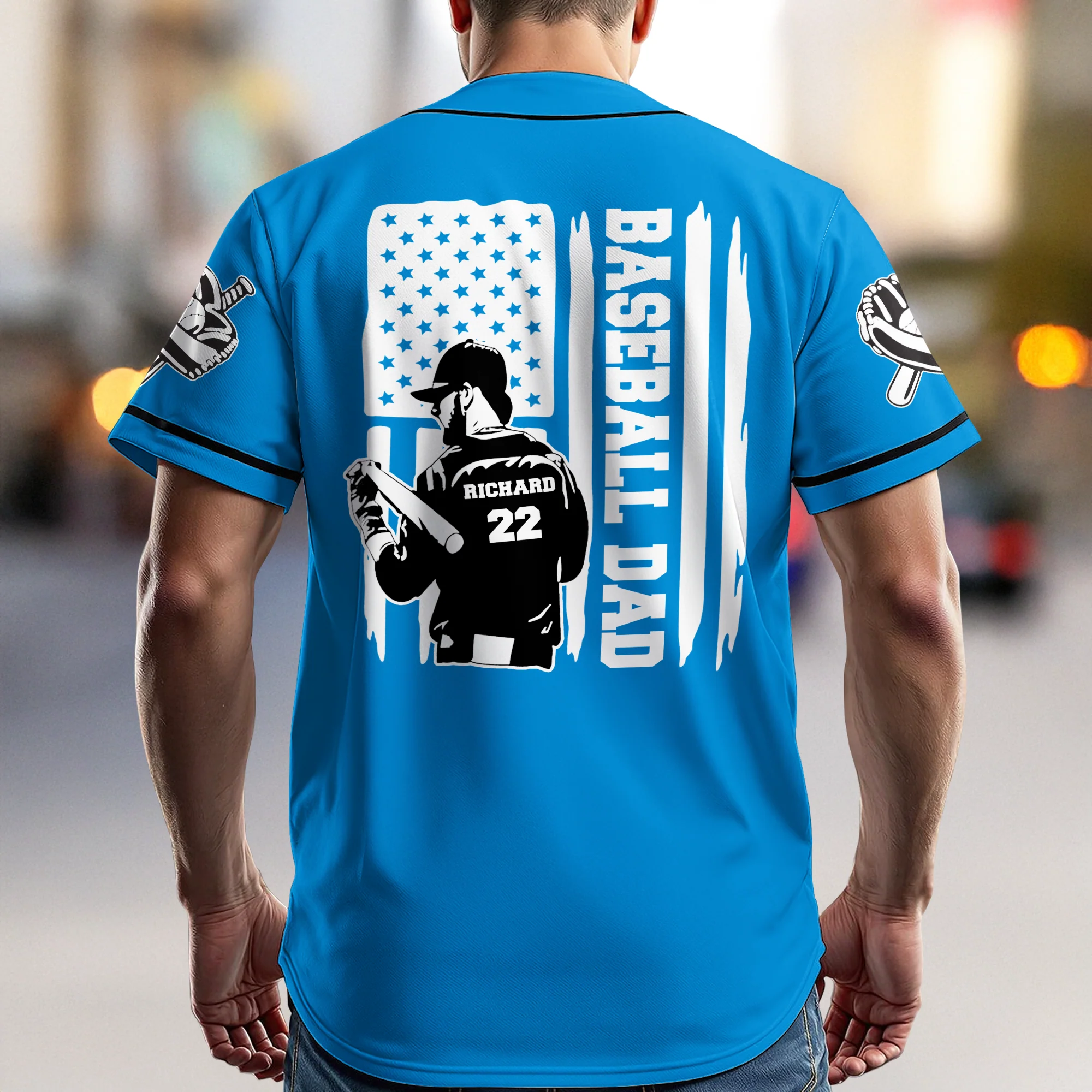 Personalized Baseball Dad Jersey Shirt TH10 892669 - Image 4