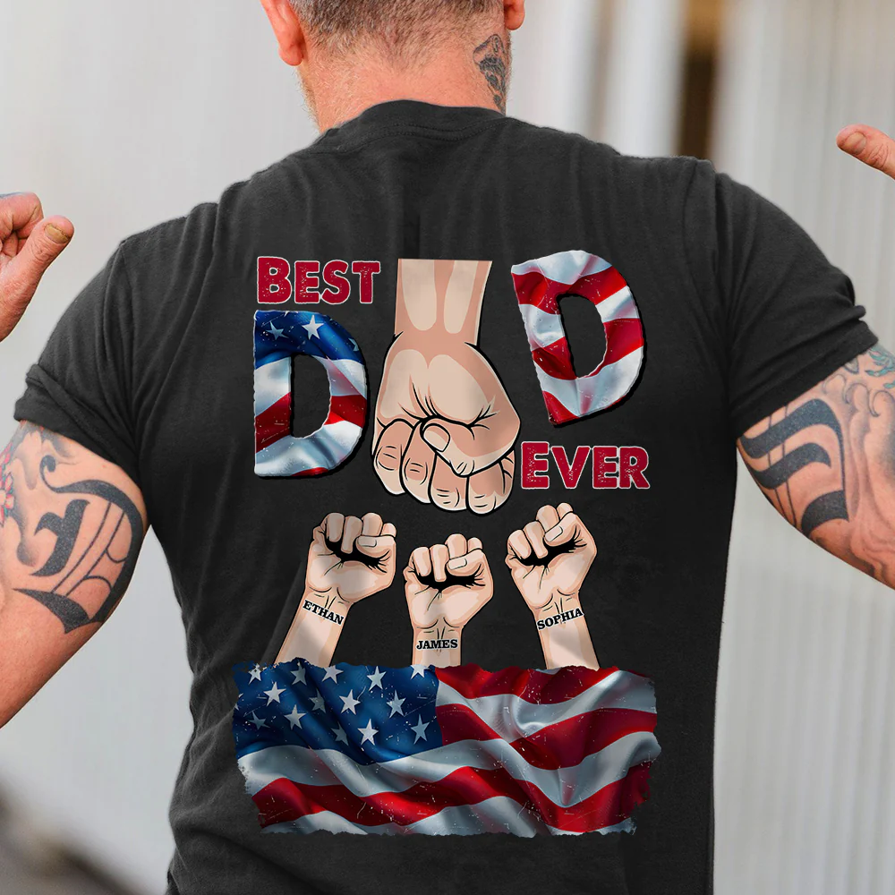 Personalized Best Dad Ever Back Shirt TH10 892831 - Image 6
