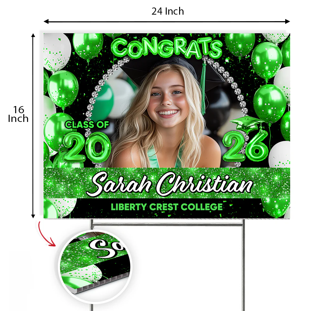 Personalized Congrats Graduation Class Of 2026 Yard Sign CH07 910762 - Image 7