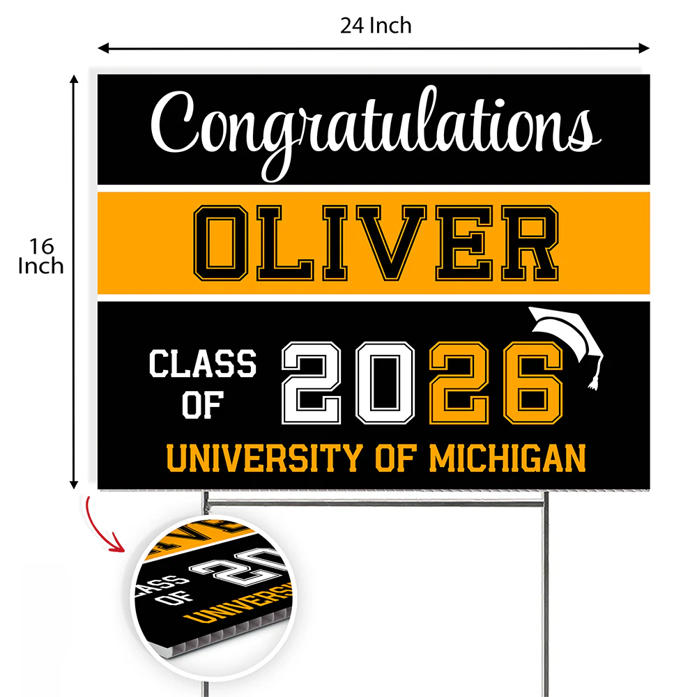 Personalized Congratulations Class Of 2026 Graduation Yard Sign TH10 898807 - Image 7