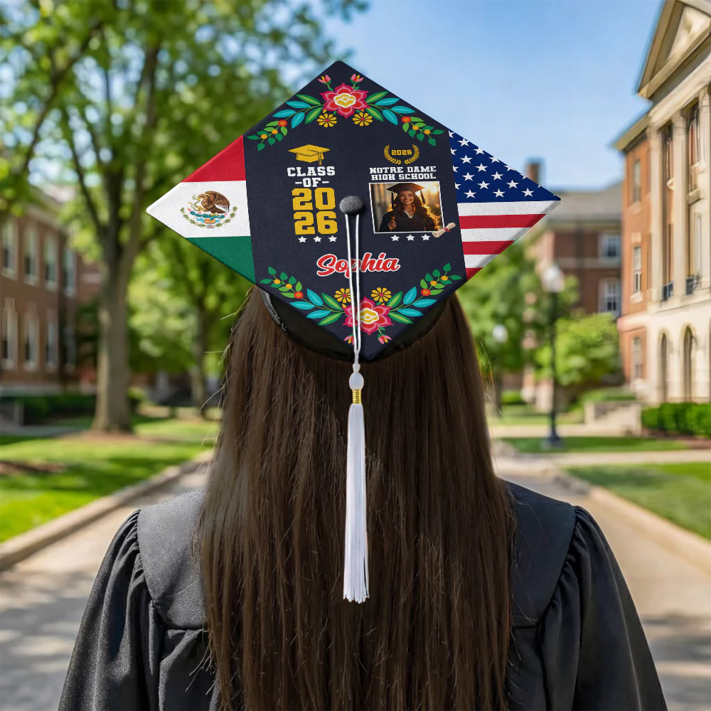 Personalized Country Flag Graduation Cap Topper Class of 2026 Gift CH07 910900 - Image 13