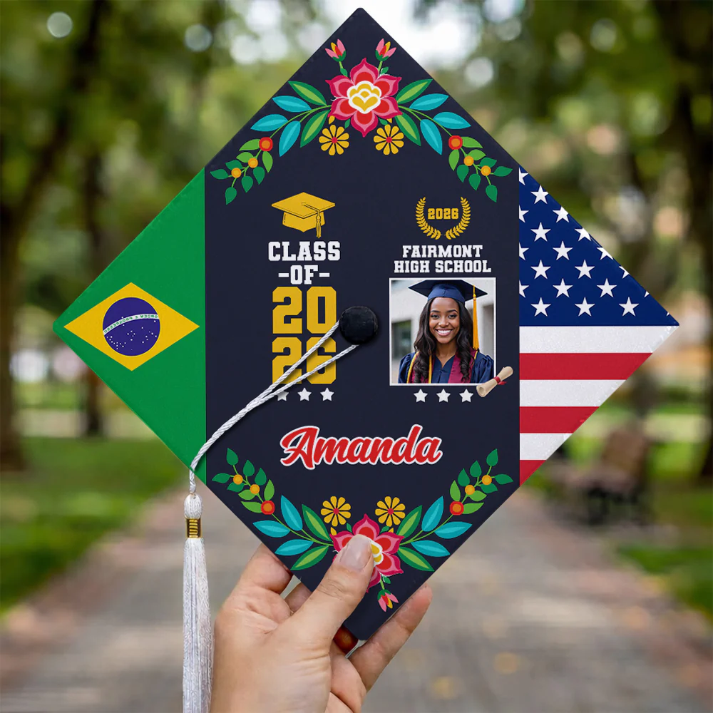 Personalized Country Flag Graduation Cap Topper Class of 2026 Gift CH07 910900 - Image 5