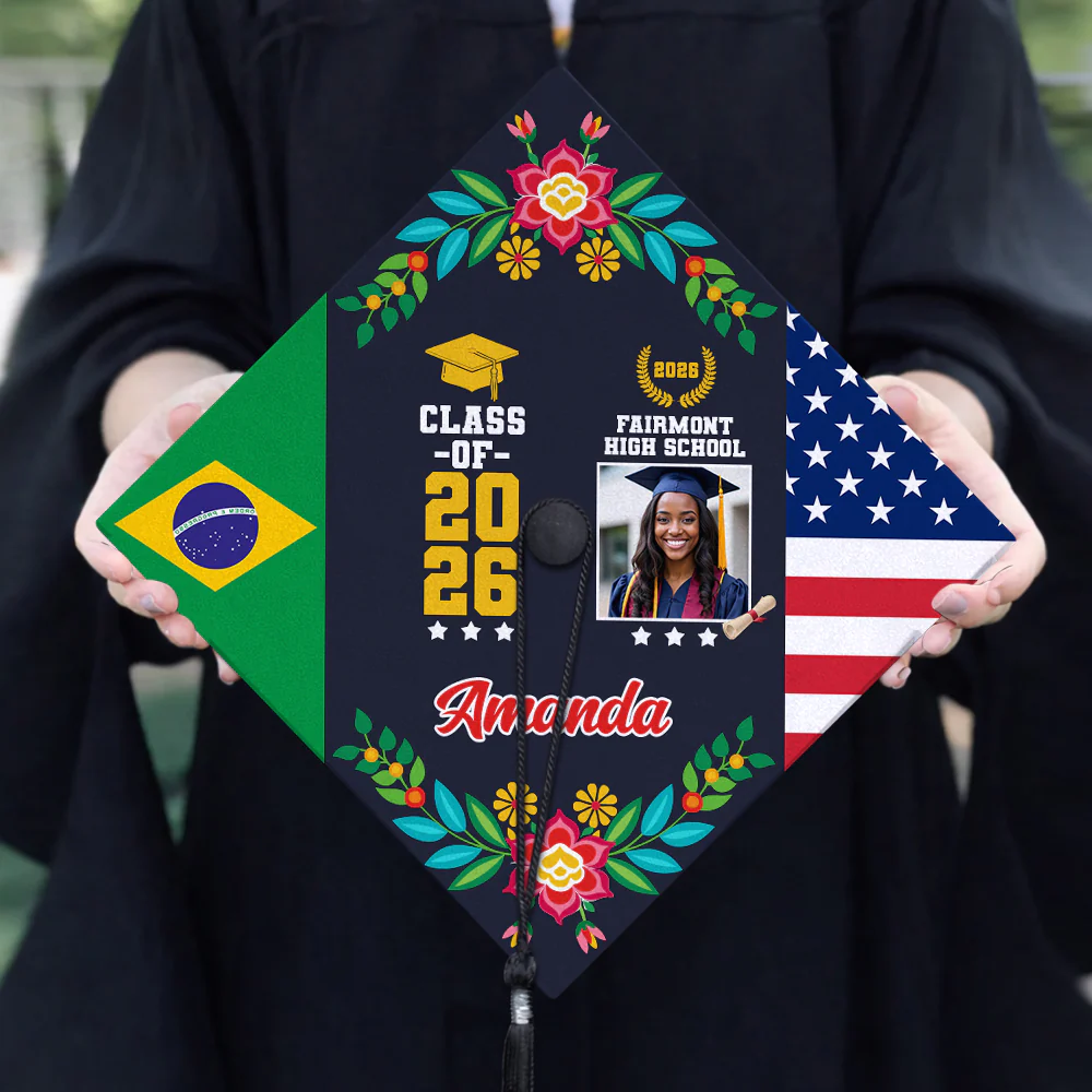 Personalized Country Flag Graduation Cap Topper Class of 2026 Gift CH07 910900 - Image 8