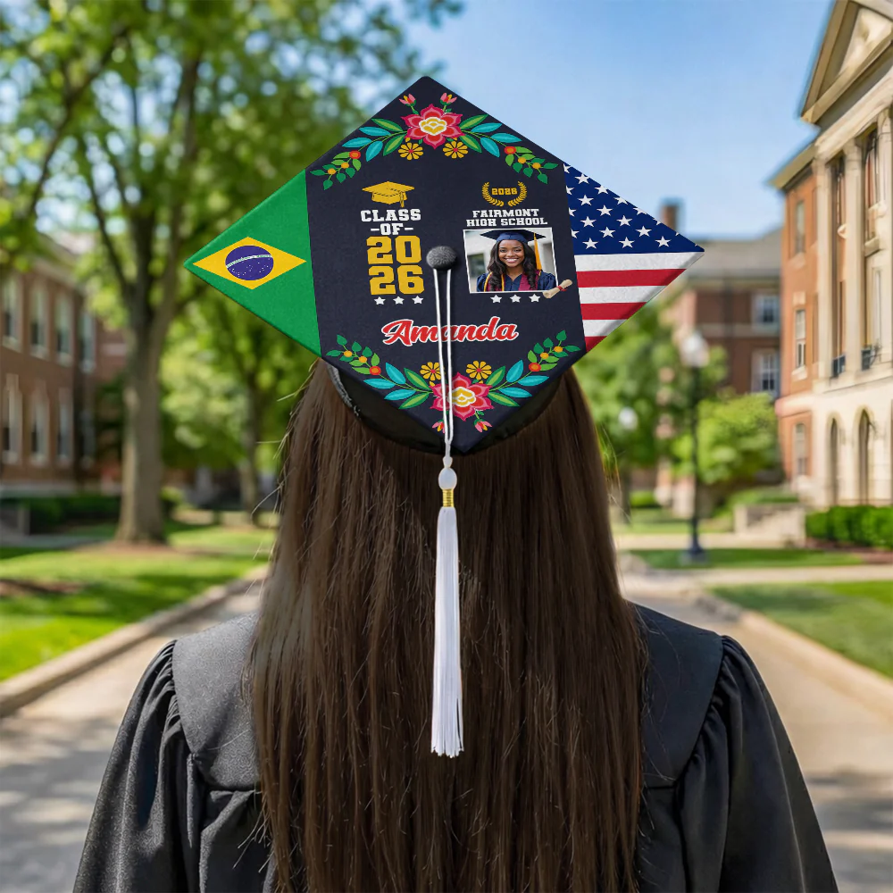 Personalized Country Flag Graduation Cap Topper Class of 2026 Gift CH07 910900 - Image 9