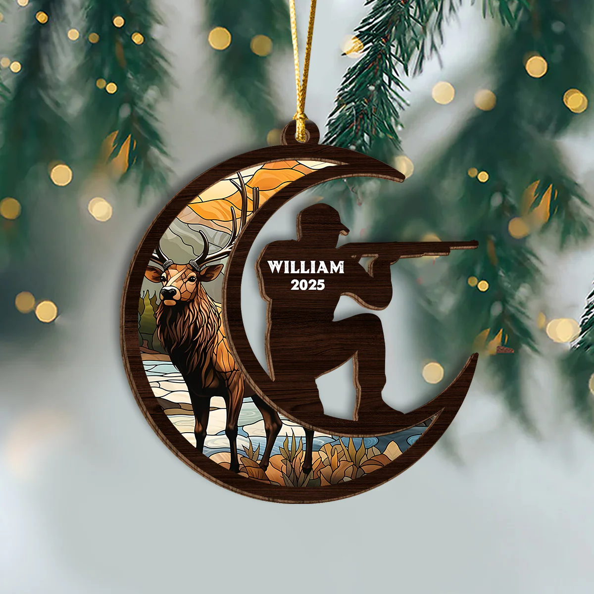 Personalized Deer Hunting Wood Layer Ornament For Hunting Lovers TH10 896691 - Image 2