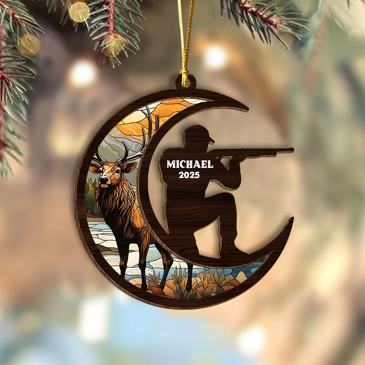 Personalized Deer Hunting Wood Layer Ornament For Hunting Lovers TH10 896691 - Image 3