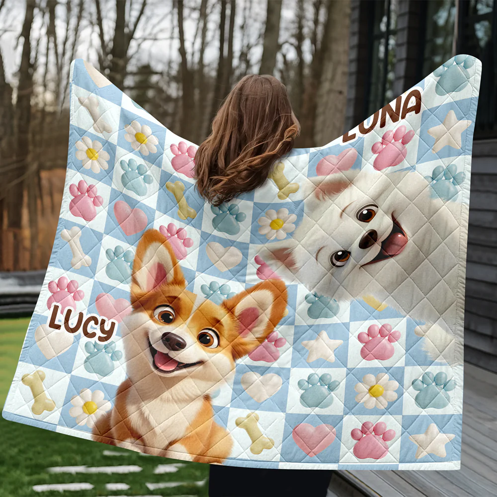 Personalized Dog Cat 3D Inflated Effect Printed Quilt Blanket Gifts For Dog Cat Lovers LM32 897149 - Image 7