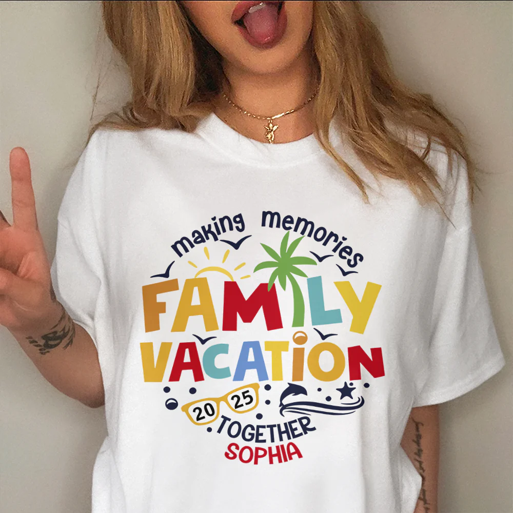 Personalized Family Vacation 2025 Making Memories Together Light Shirt LM32 893813 - Image 6