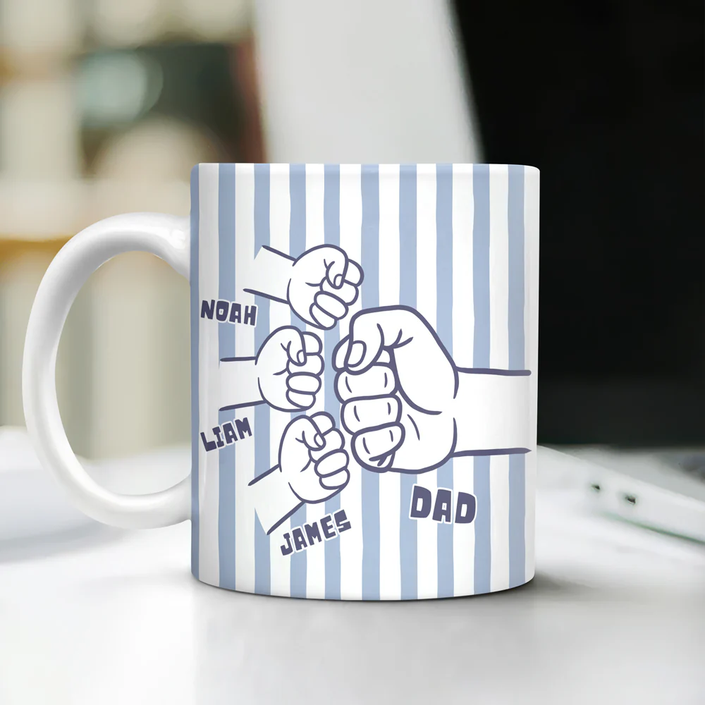 Personalized Fist Bump Mug Father's Day Gift From Kids TH10 169965 - Image 4