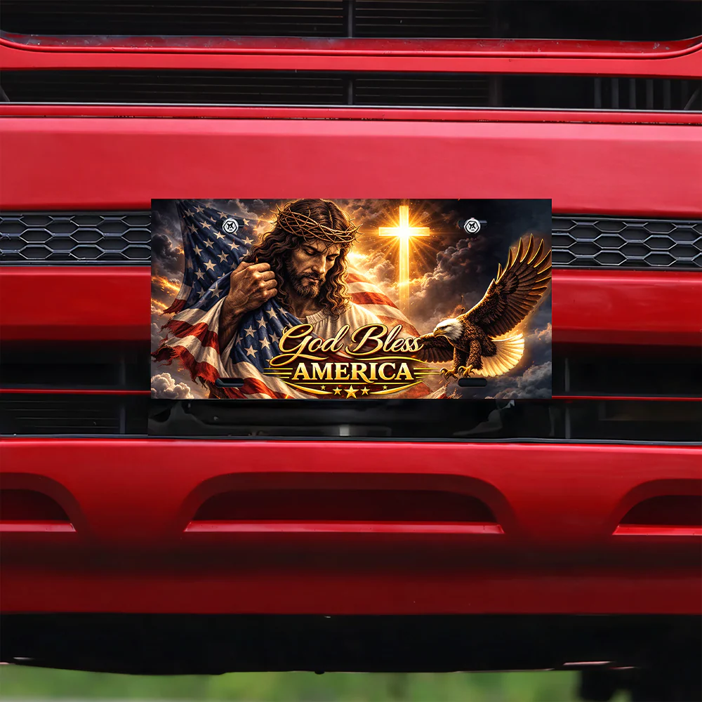Personalized God Bless America License Plate HA75 921196