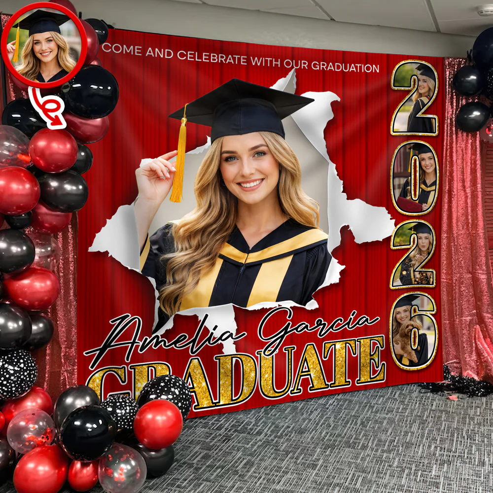 Personalized Graduate Class Of 2026 Backdrop Party Decoration LM32 899459 - Image 6