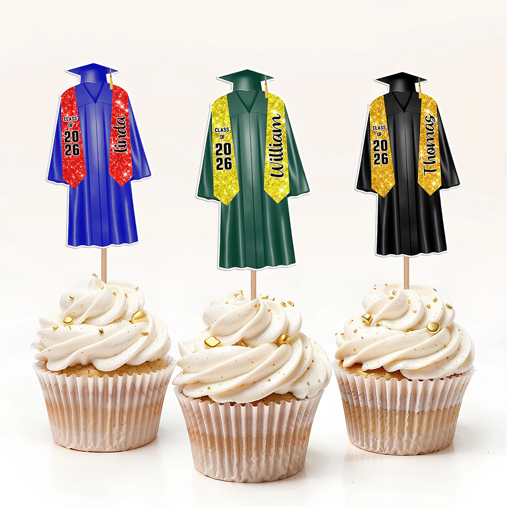 Personalized Graduation Class of 2026 Decoration Cupcake Toppers HO82 901336 - Image 3
