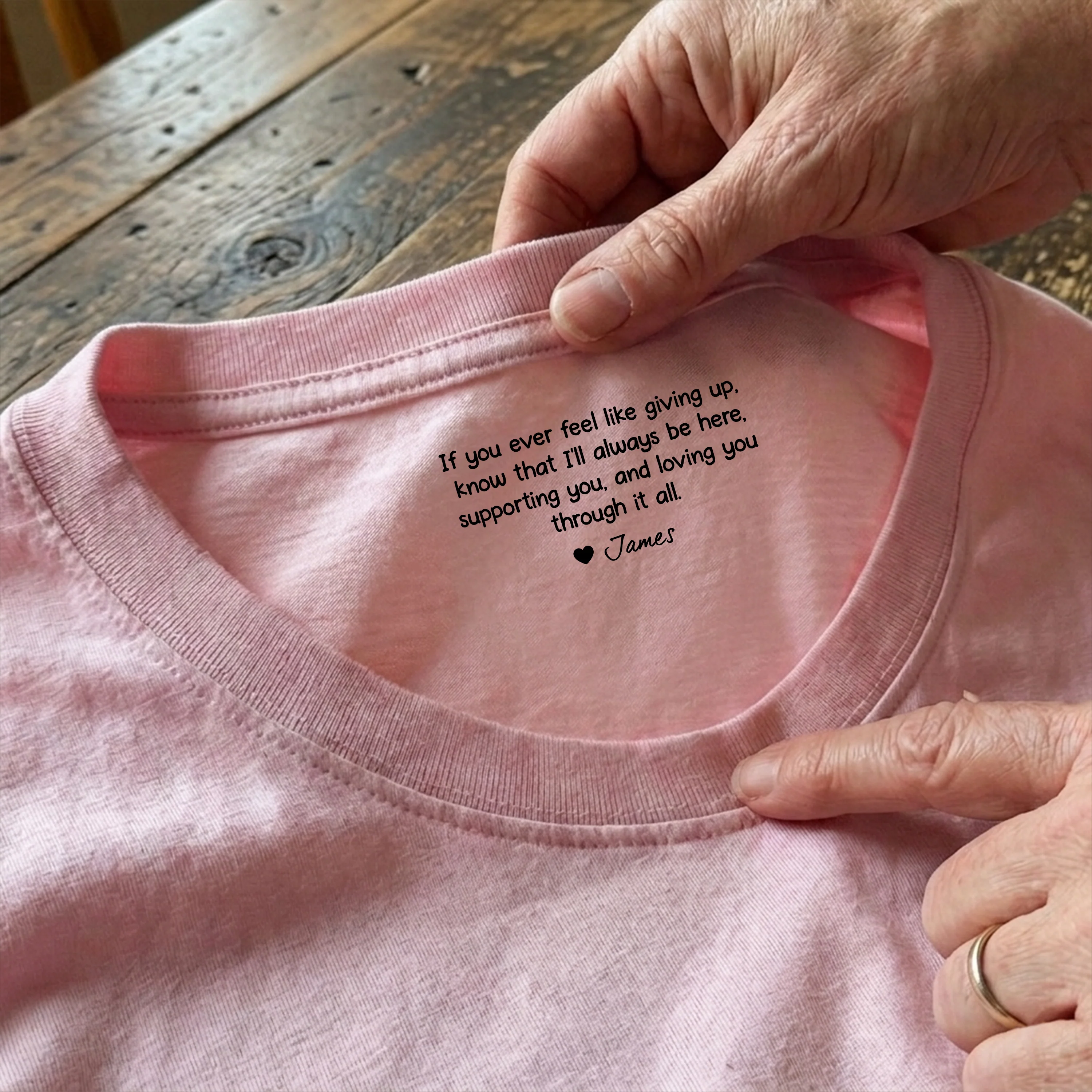 Personalized If You Ever Feel Like Giving Up I’ll Always Be Here Back Neck Shirt TH10 169175 - Image 6