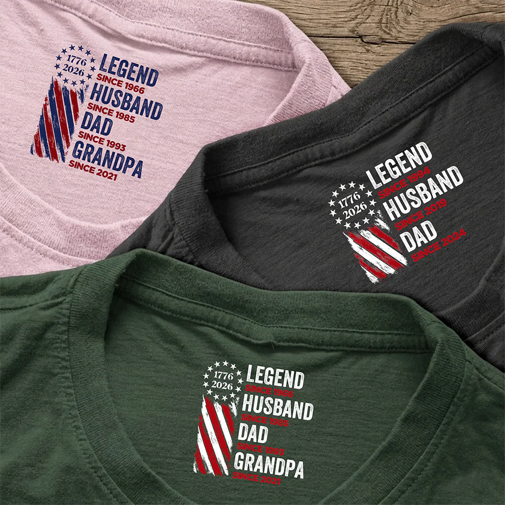Personalized Legend, Husband, Dad And Grandpa Back Neck Shirt HO82 901816 - Image 3