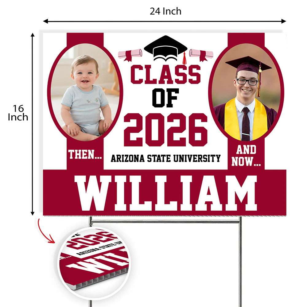 Personalized Let's Make Memories All Grown Up Graduation Class Of 2026 Yard Sign HO82 901346 - Image 7