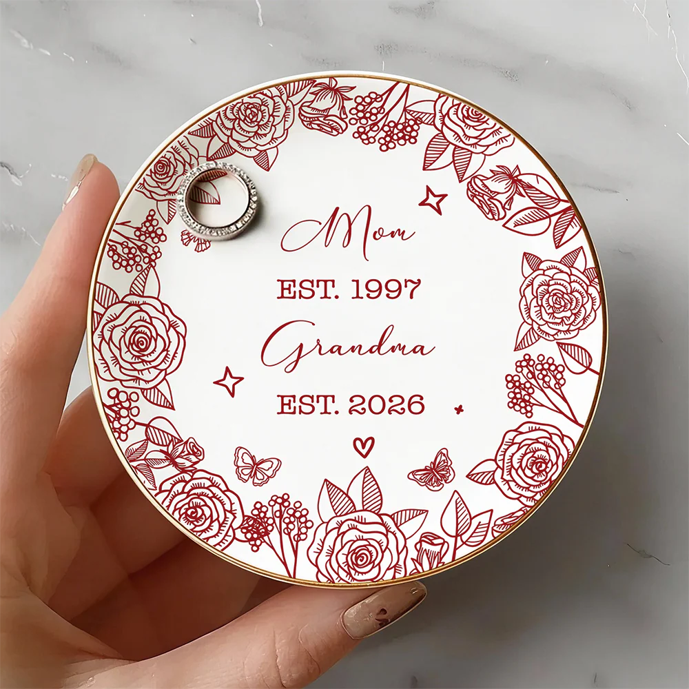 Personalized Mom Grandma Est Jewelry Ring Dish Gift For Mother's Day LM32 899255 - Image 4