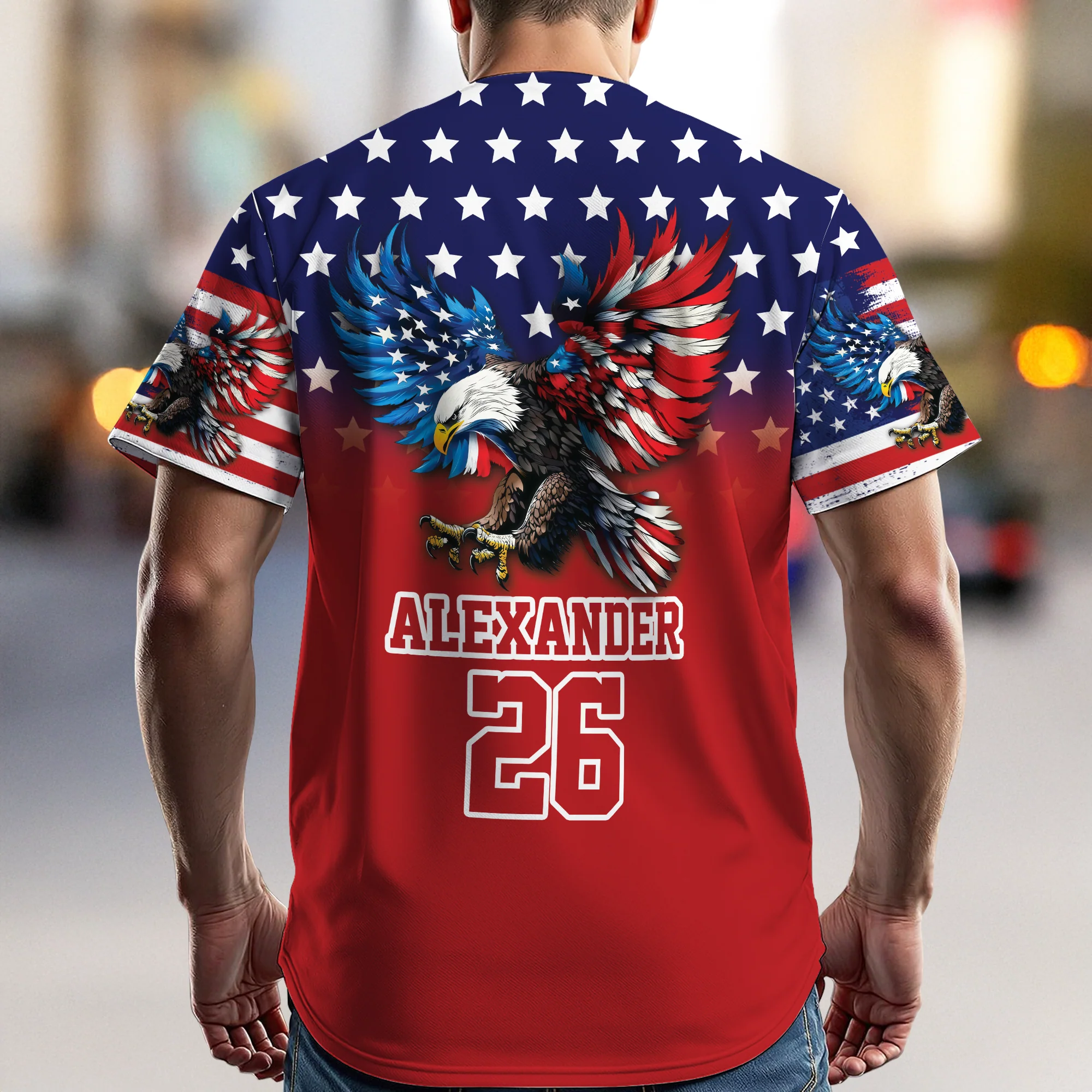 Personalized Patriotic Eagle 1776-2026 Jersey Shirt LM32 899713 - Image 3