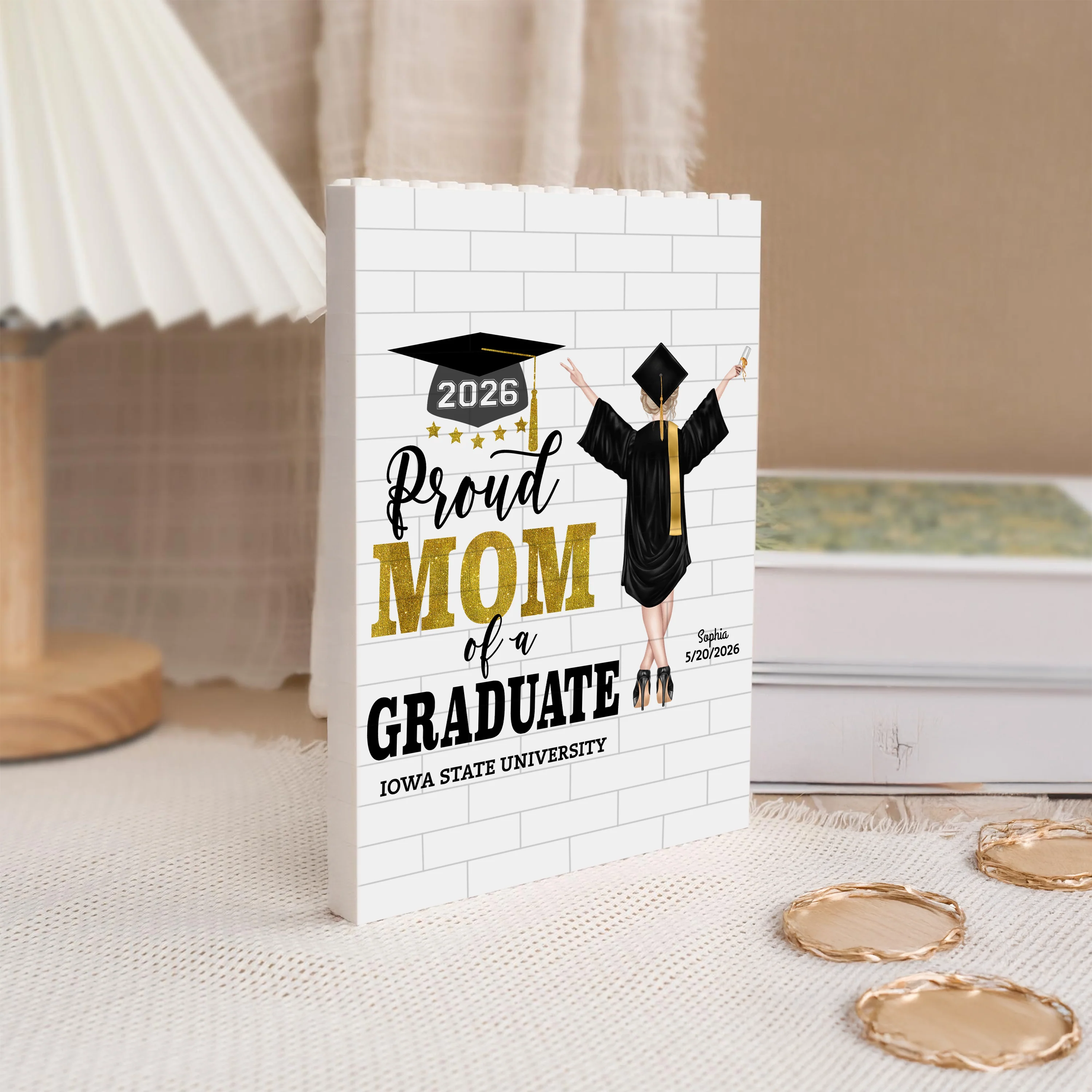 Personalized Proud Dad Proud Mom of a Graduate Graduation Building Block HO82 901424 - Image 4