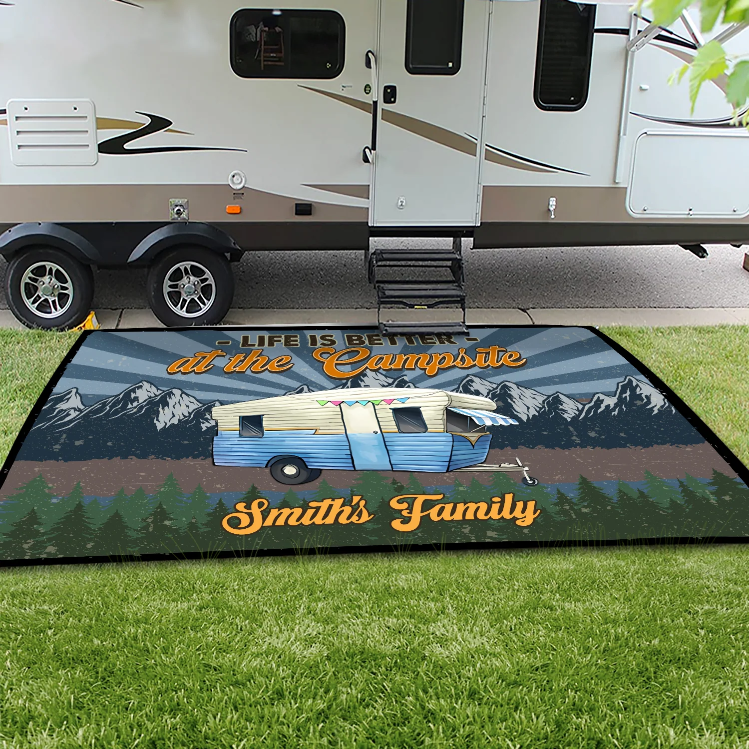 Personalized Retro Camping Patio Rug Gift For Family Love Camping CH07 896196 - Image 2