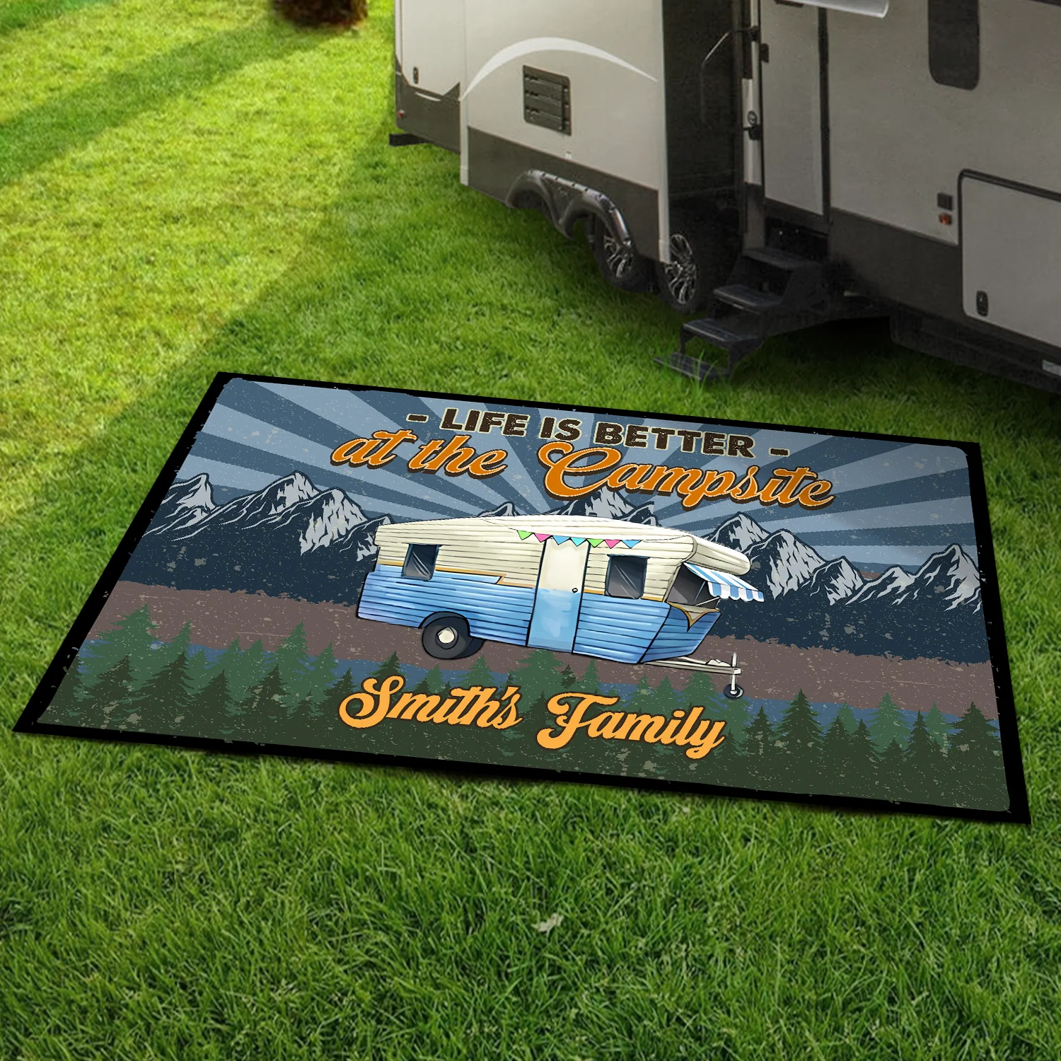 Personalized Retro Camping Patio Rug Gift For Family Love Camping CH07 896196 - Image 4