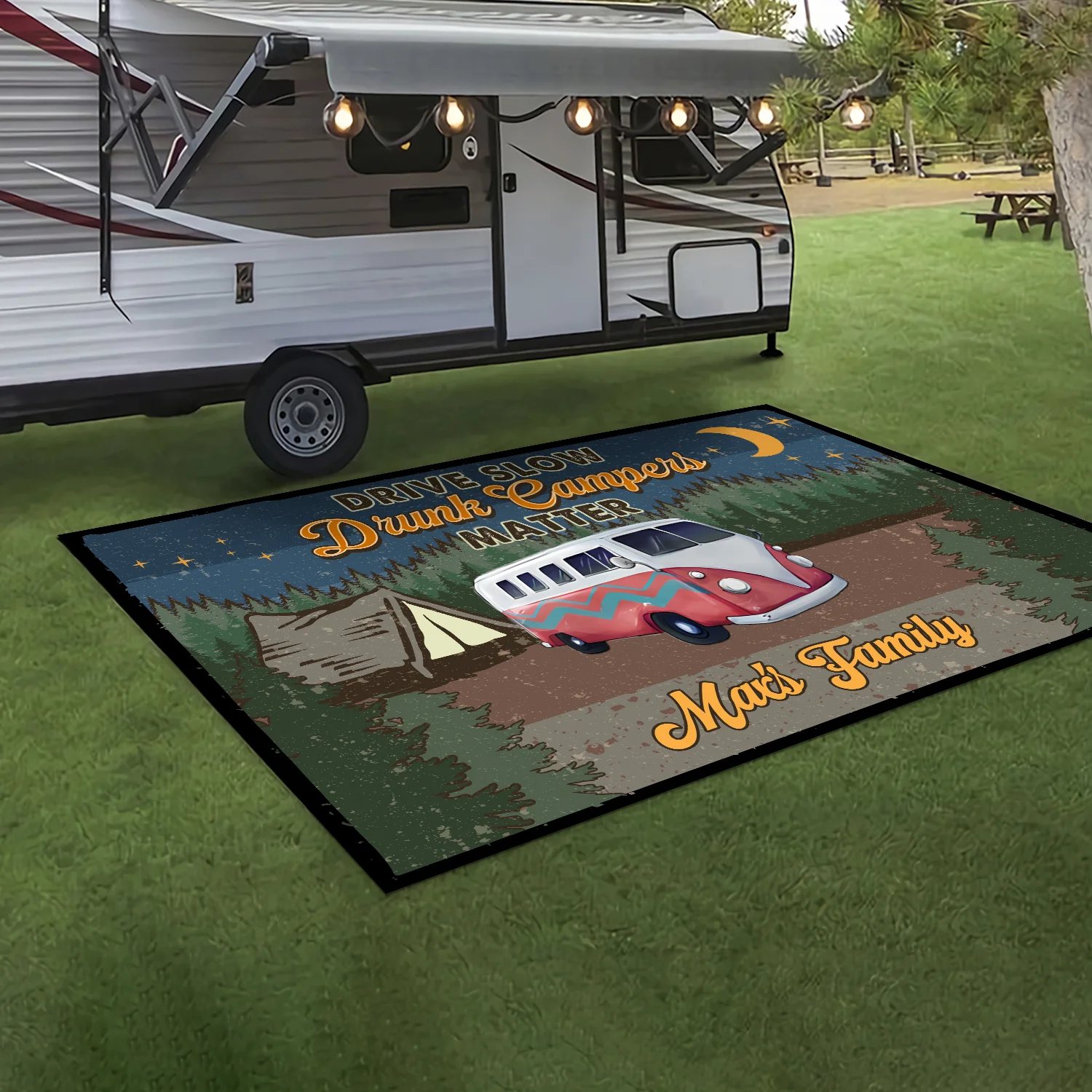 Personalized Retro Camping Patio Rug Gift For Family Love Camping CH07 896196 - Image 6