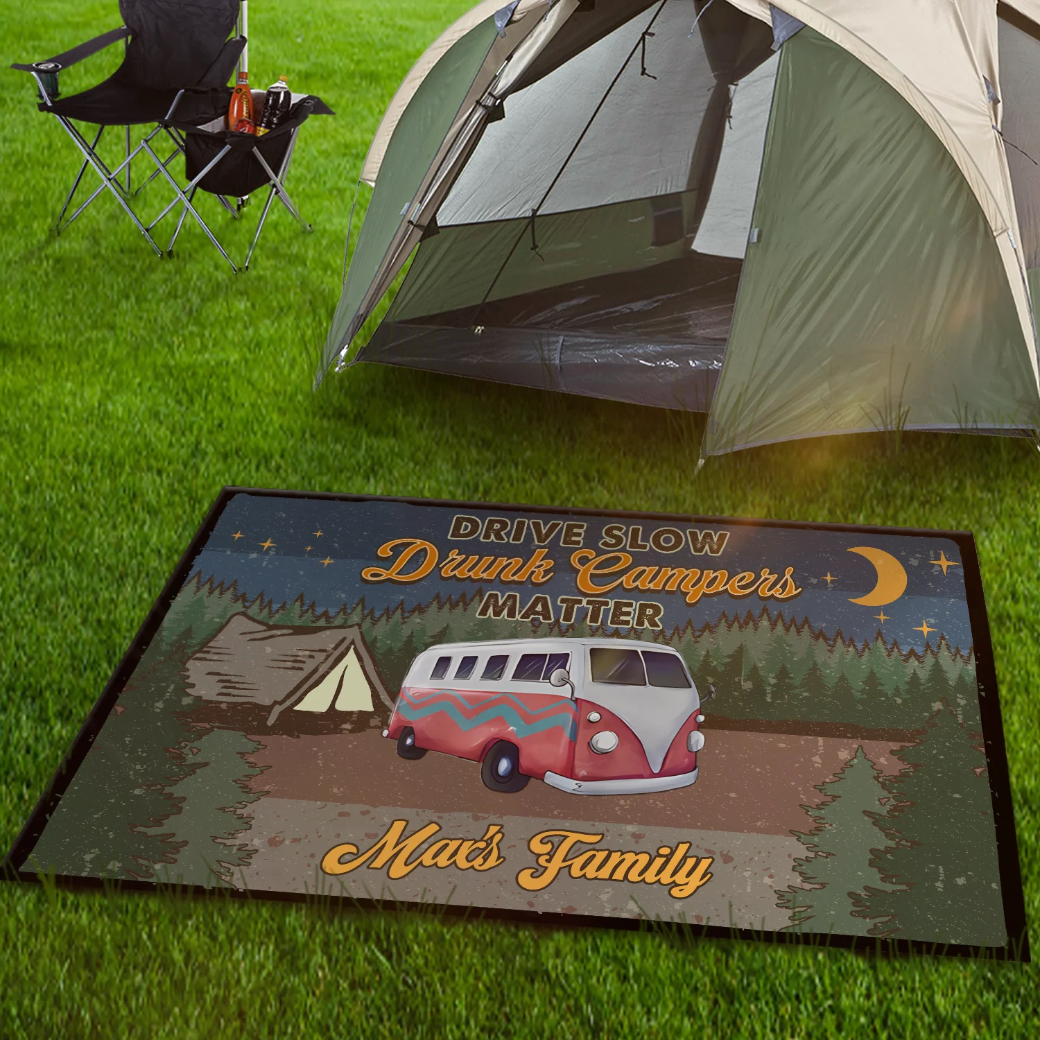 Personalized Retro Camping Patio Rug Gift For Family Love Camping CH07 896196 - Image 7