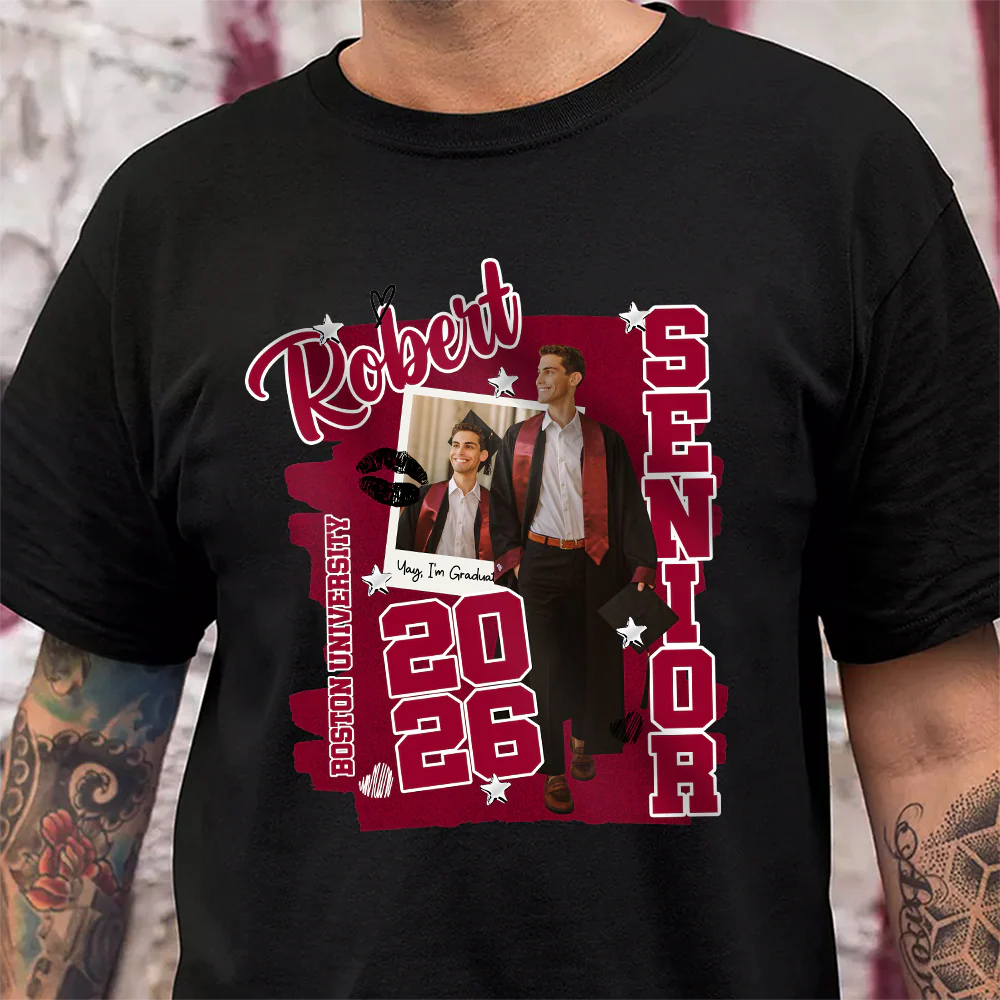 Personalized Senior Graduation Class of 2026 Dark Shirt Grad Gift HO82 901666 - Image 3
