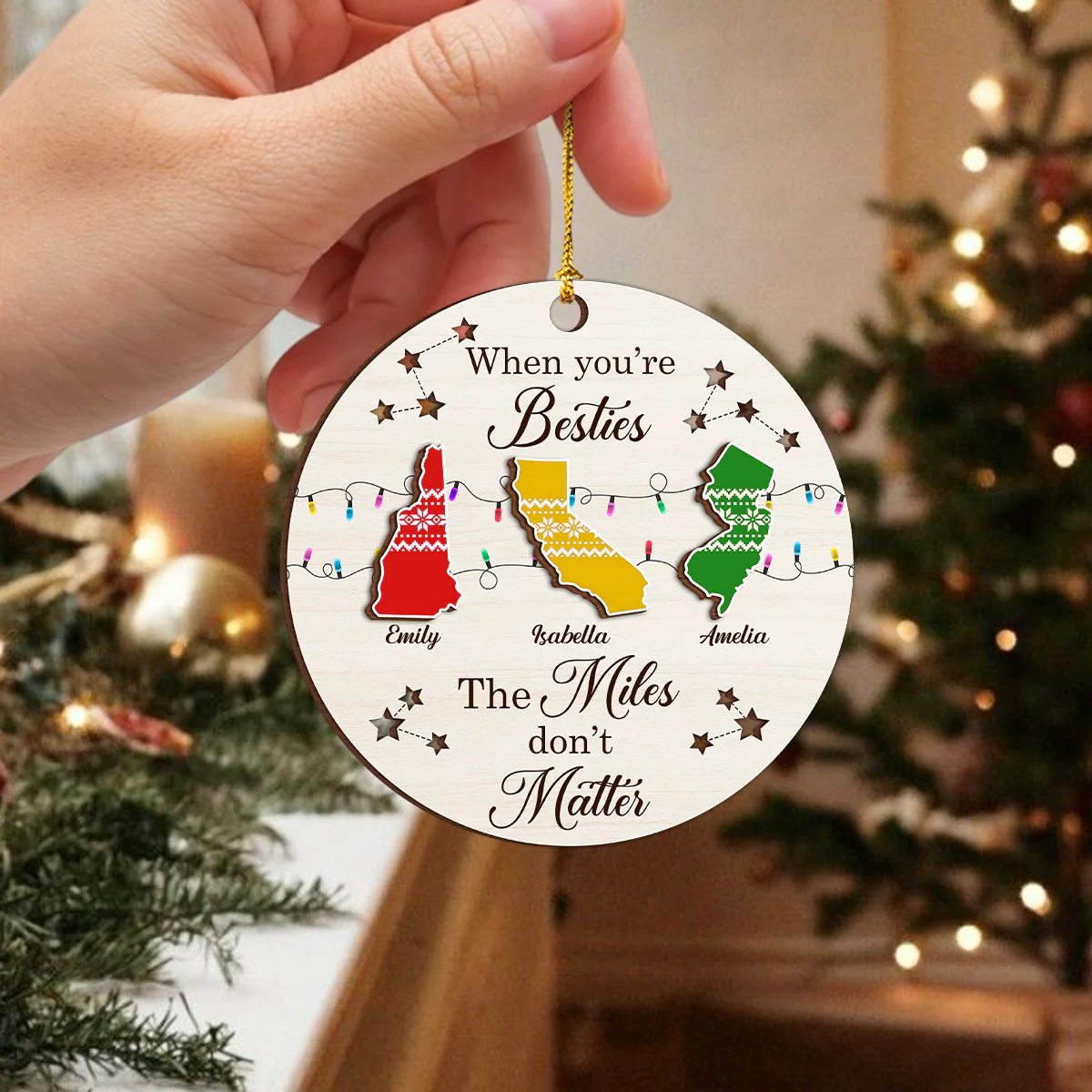 Personalized State To State Wood Ornament Family Long Distance Christmas Gift CH07 899014 - Image 4