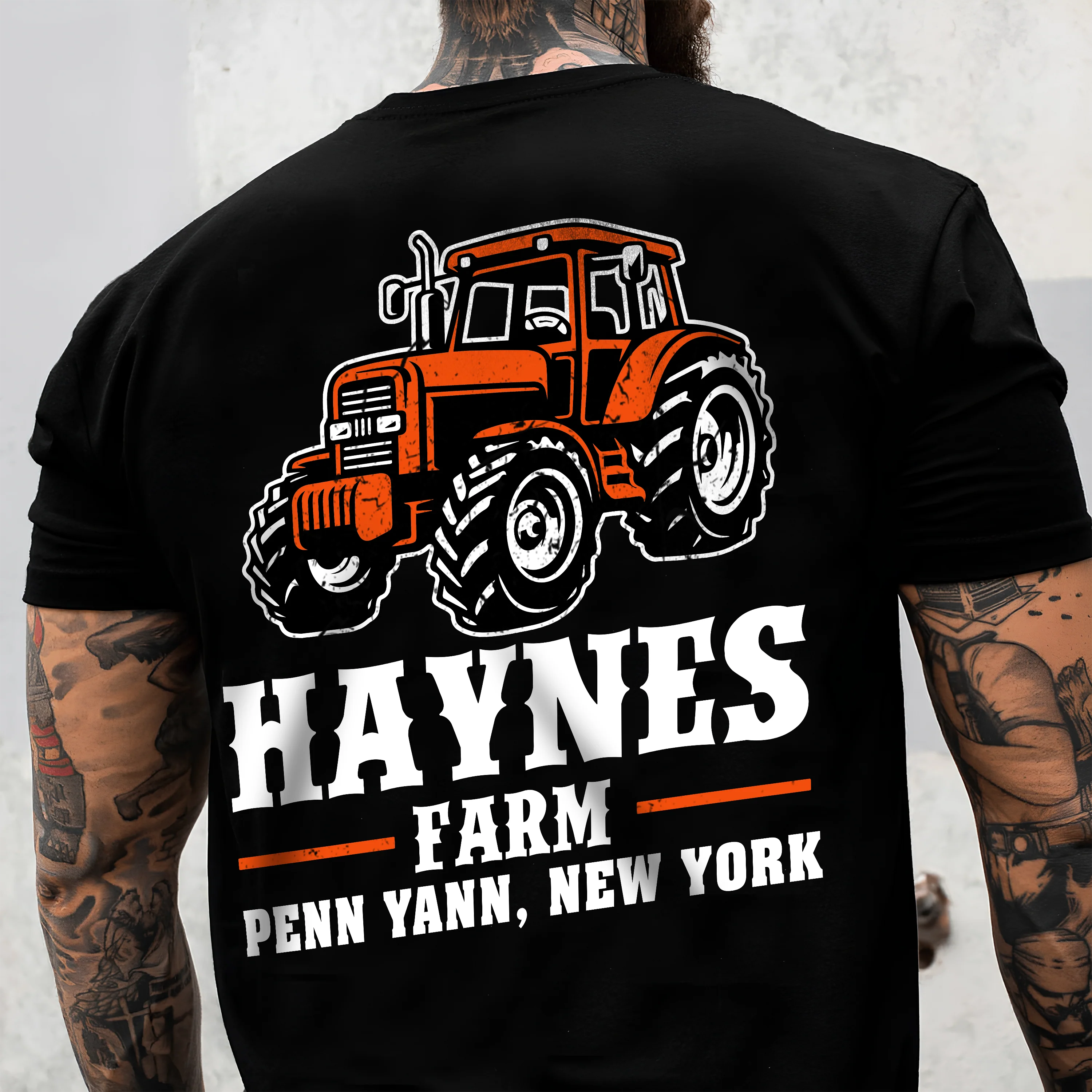 Personalized Tractor Farming Back & Front Dark Shirt CH07 895792 - Image 2