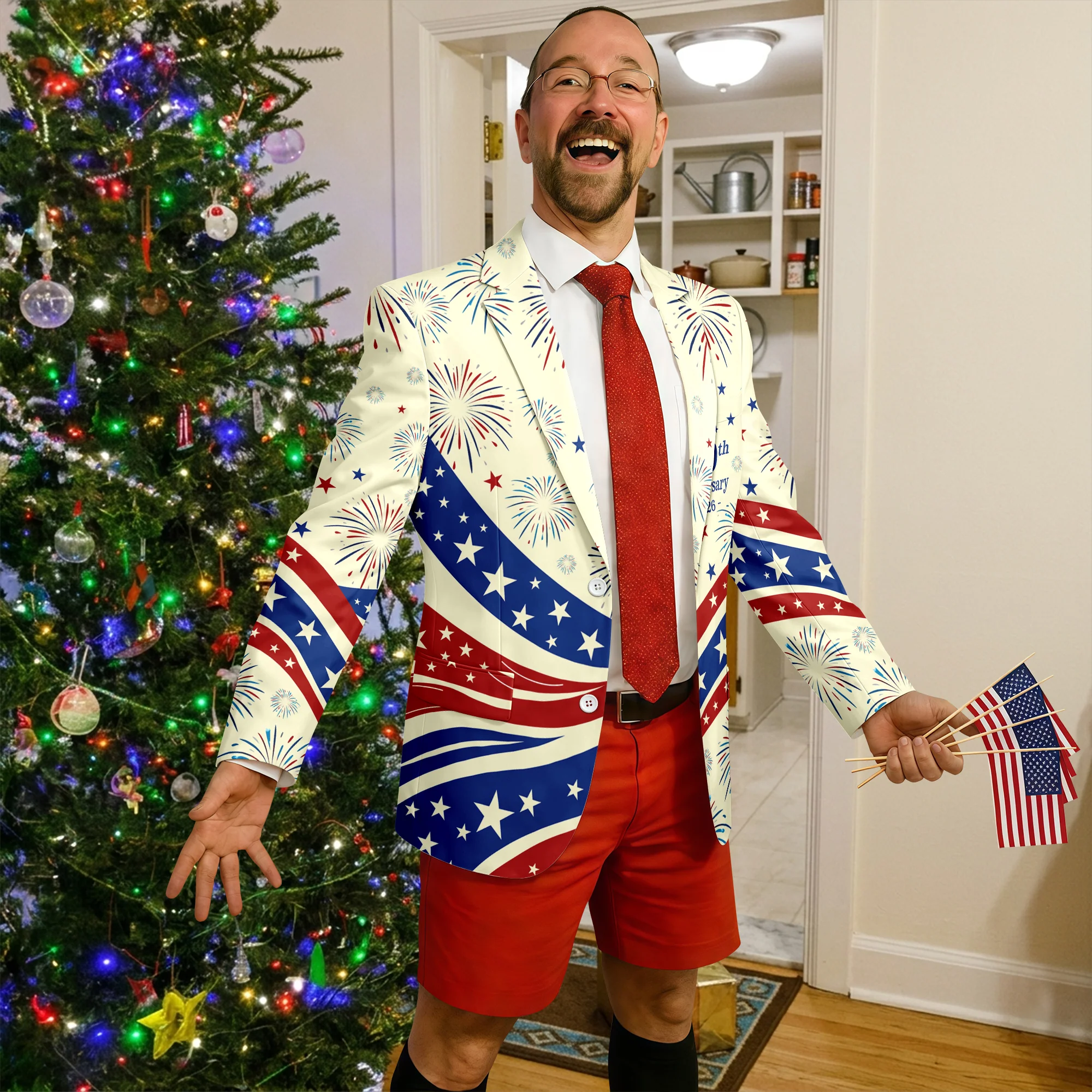 Personalized USA 250th Anniversary 1776-2026 Men's Suit CH07 911030 - Image 3