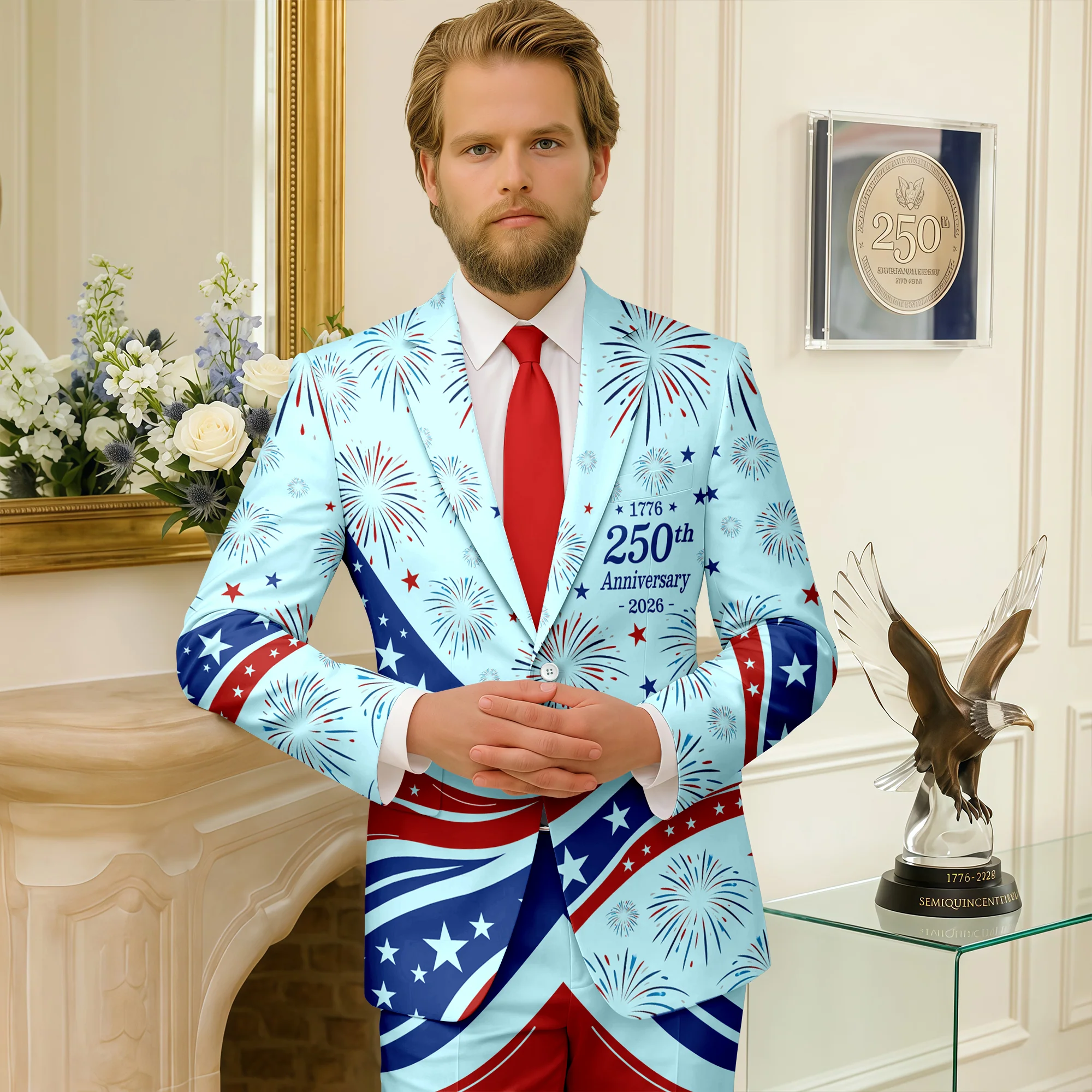Personalized USA 250th Anniversary 1776-2026 Men's Suit CH07 911030 - Image 4