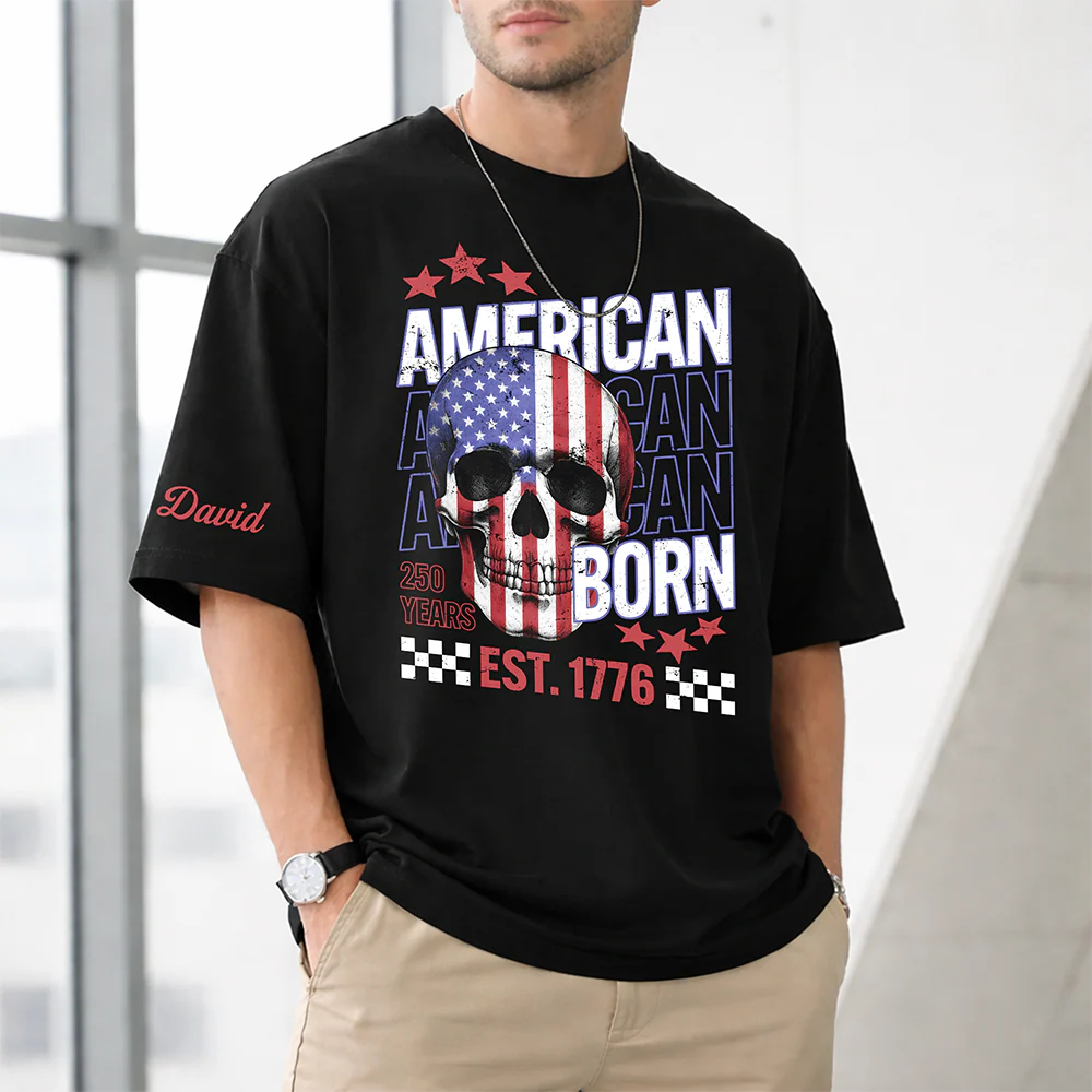 Personalized USA Flag Skull 250 Years Est. 1776 Short Sleeve Printing Shirt TH10 169603 - Image 3