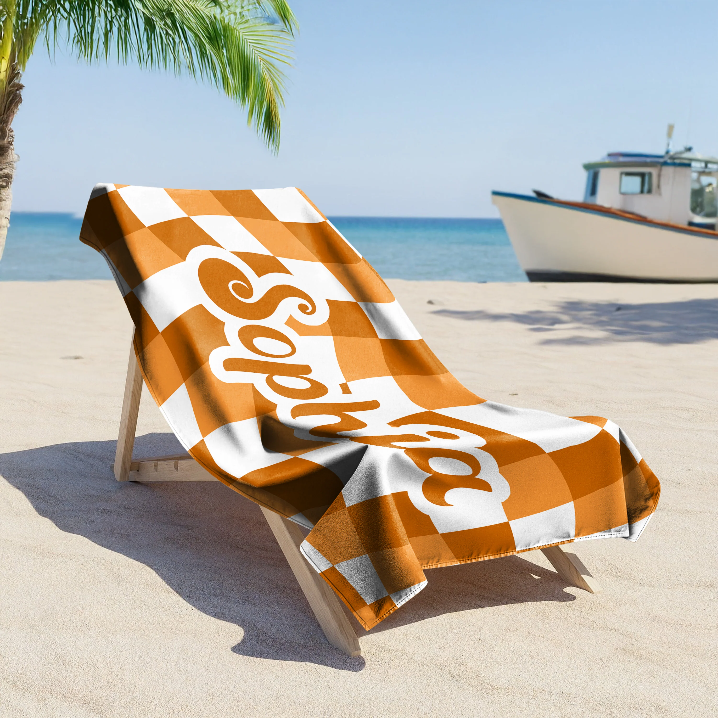 Personalized Vans Checker Pattern In Retro Style Beach Towel HA75 892798 - Image 11