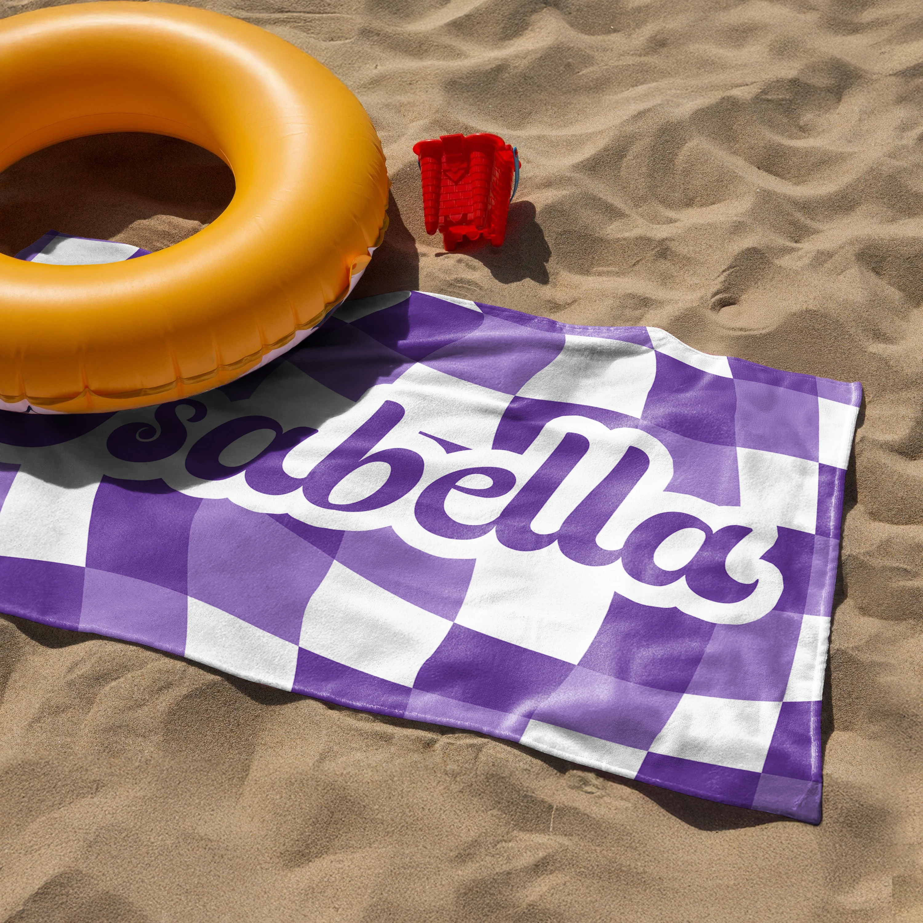 Personalized Vans Checker Pattern In Retro Style Beach Towel HA75 892798 - Image 24