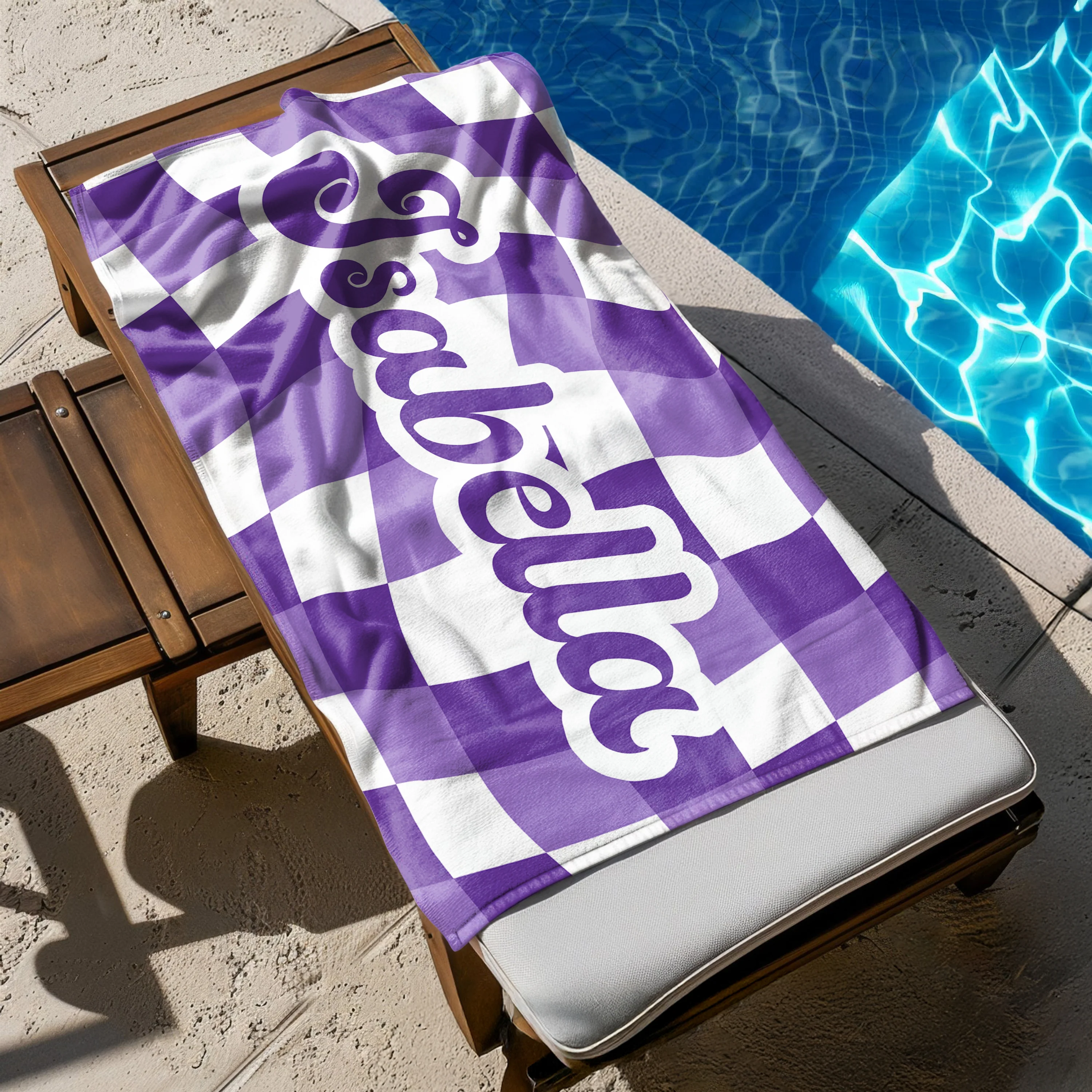 Personalized Vans Checker Pattern In Retro Style Beach Towel HA75 892798 - Image 26