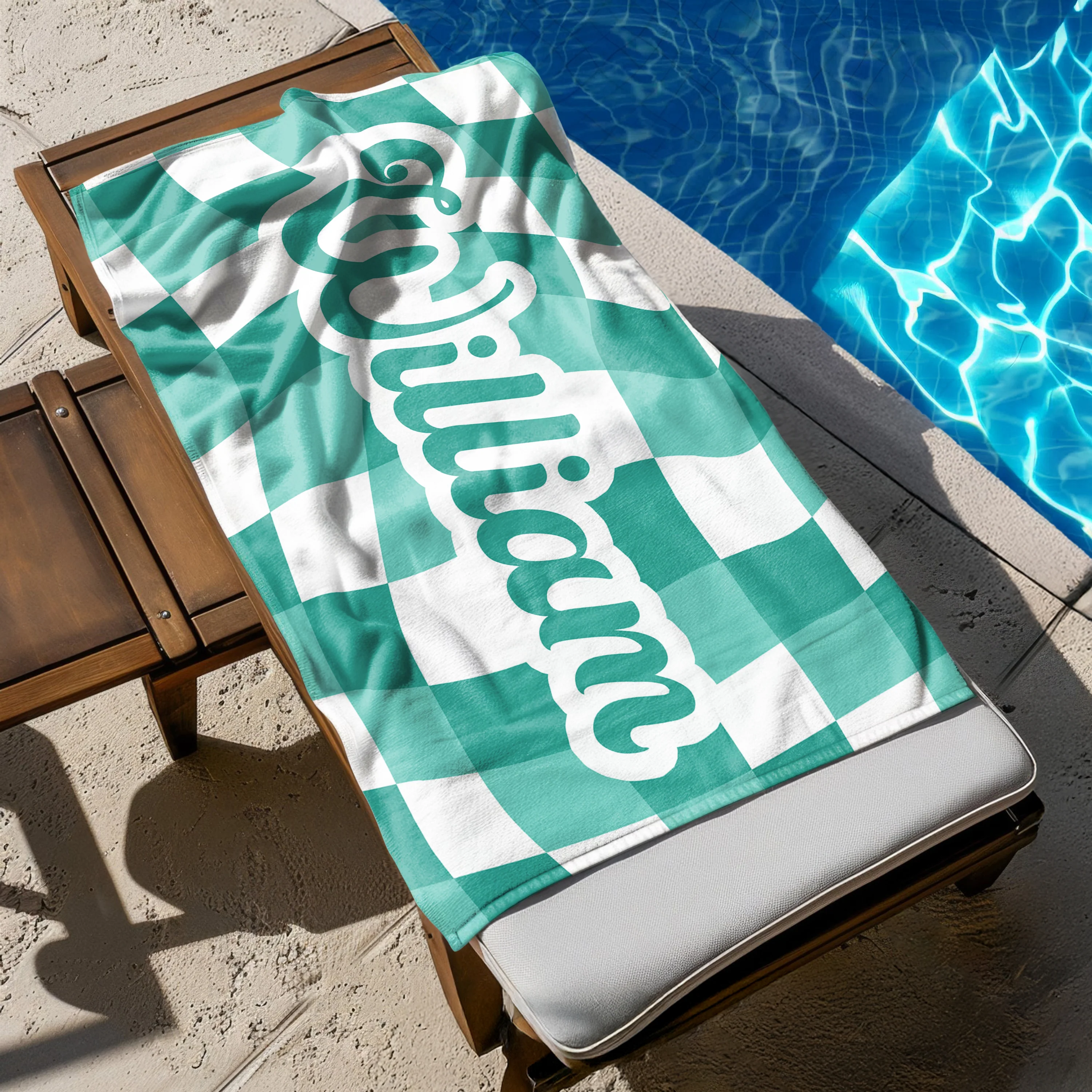 Personalized Vans Checker Pattern In Retro Style Beach Towel HA75 892798 - Image 31