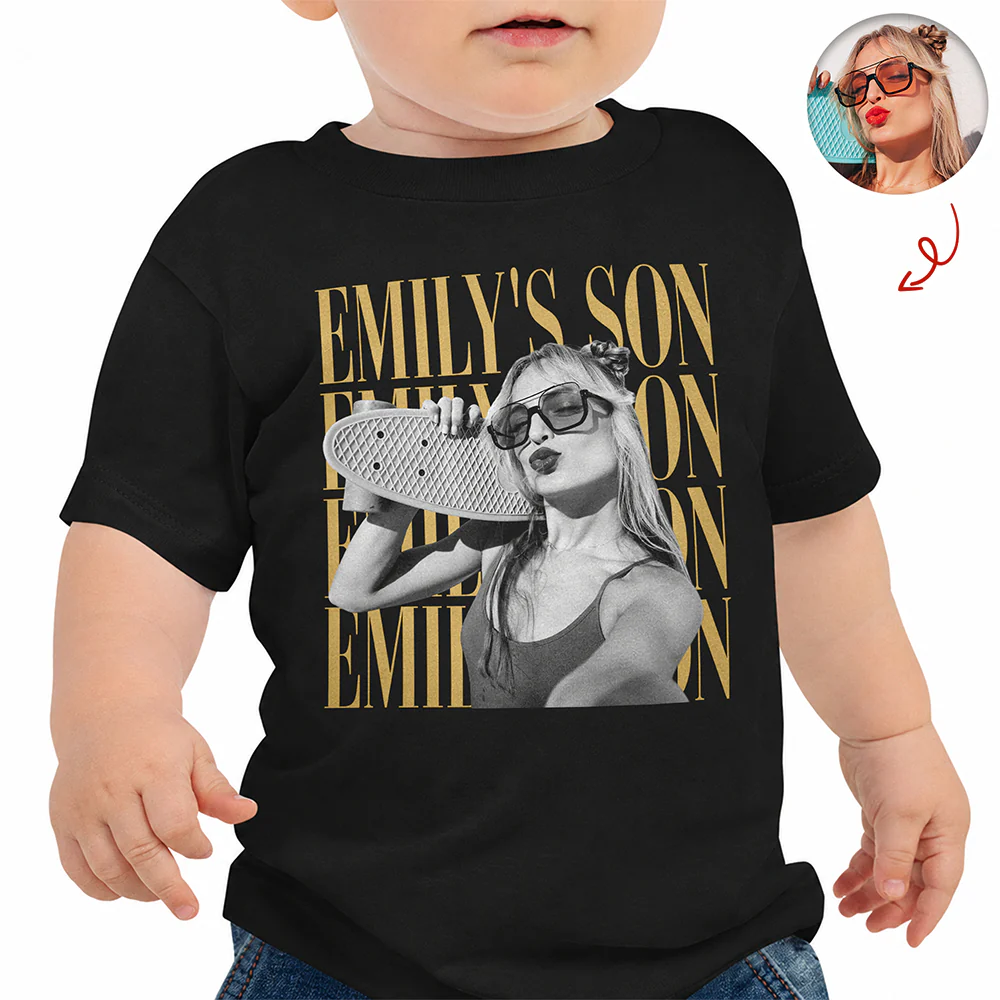 Personalized Vintage Photo Son, Daughter Family Kid Shirt HA75 921566