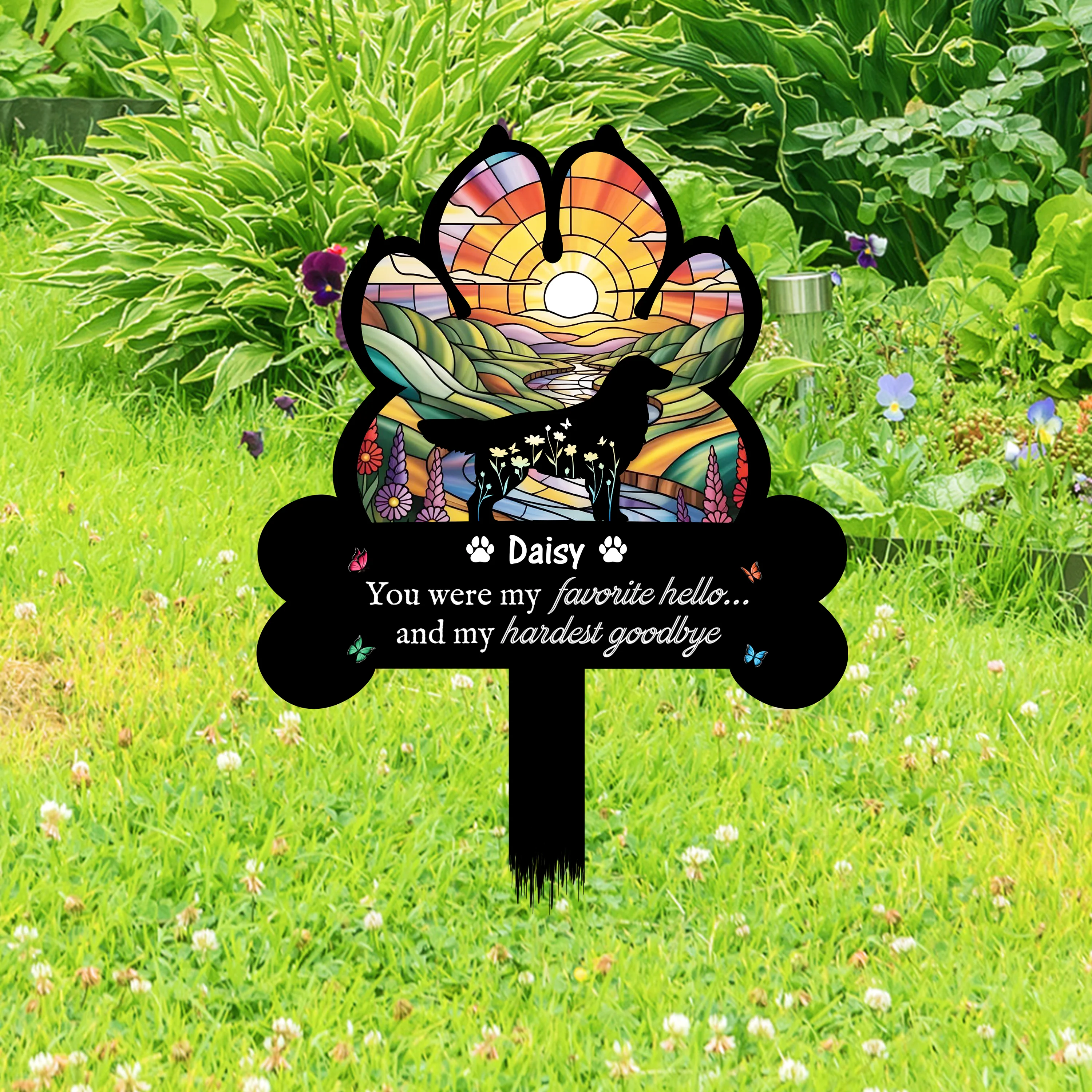 Personalized You Left Paw Prints Forever On Our Hearts - Personalized Garden Stake CH07 896236 - Image 7