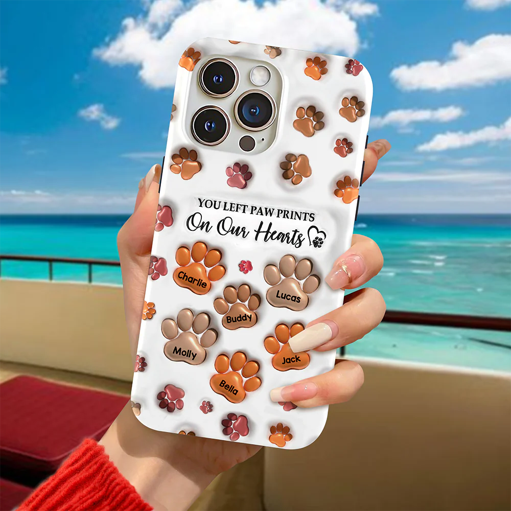Personalized You Left Paw Prints On My Heart For Dog Lover Phone Case HA75 920244 - Image 5