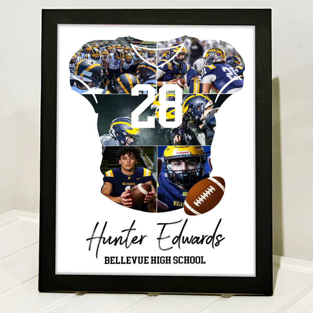 Senior 2026 Football Photo Collage Personalized Picture Frame HO82 900718 - Image 2