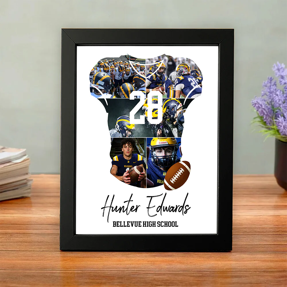 Senior 2026 Football Photo Collage Personalized Picture Frame HO82 900718 - Image 3
